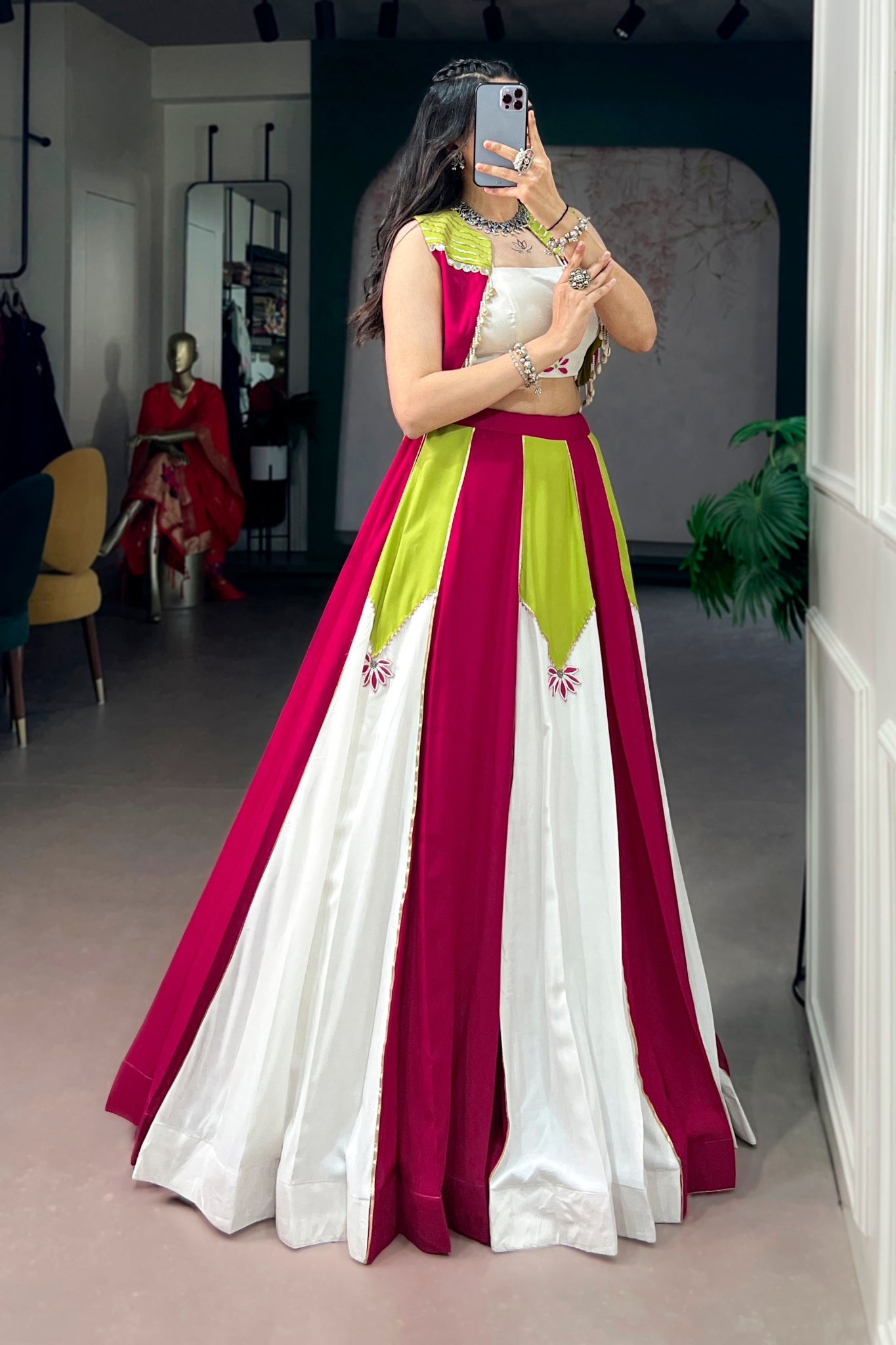 Raasrang Pure Rayon Designer Navratri Lehenga Choli For Women