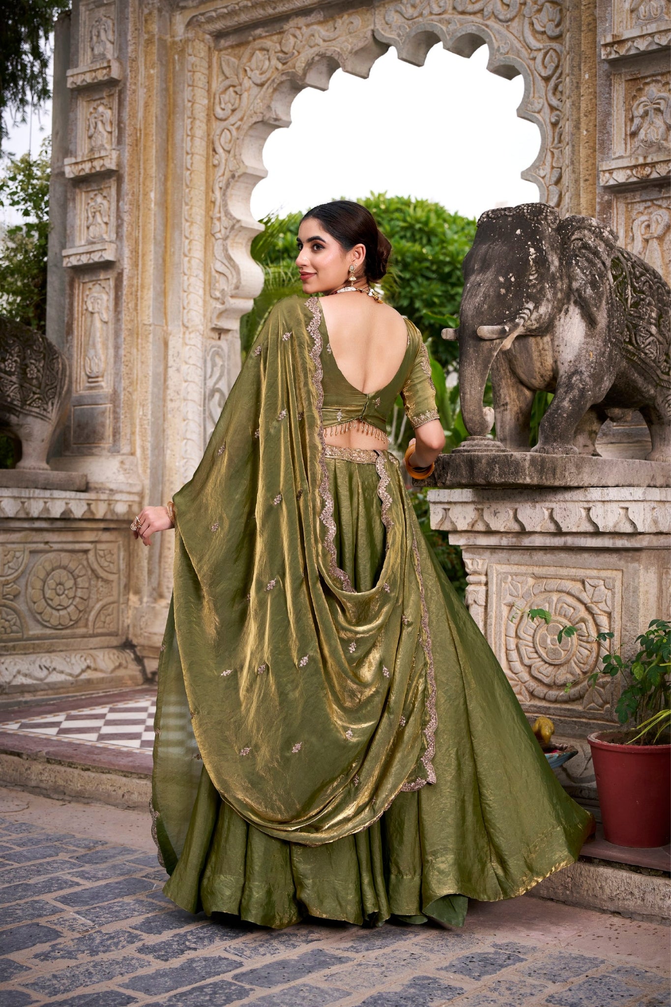 Stunning Wedding Designer Sequins Tread Embroidered Work Festive Lehenga Choli