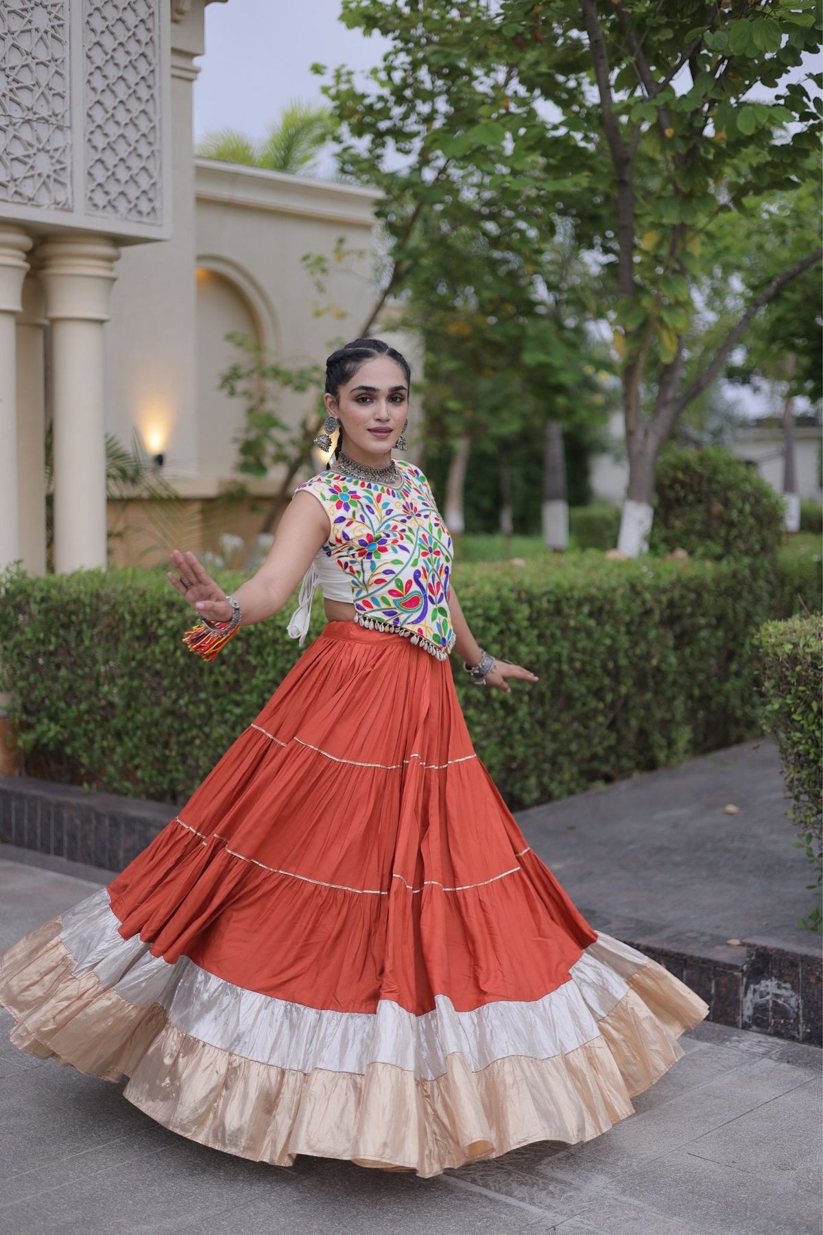 Raasrang Navratri Special Designer Rayon Lehenga Choli