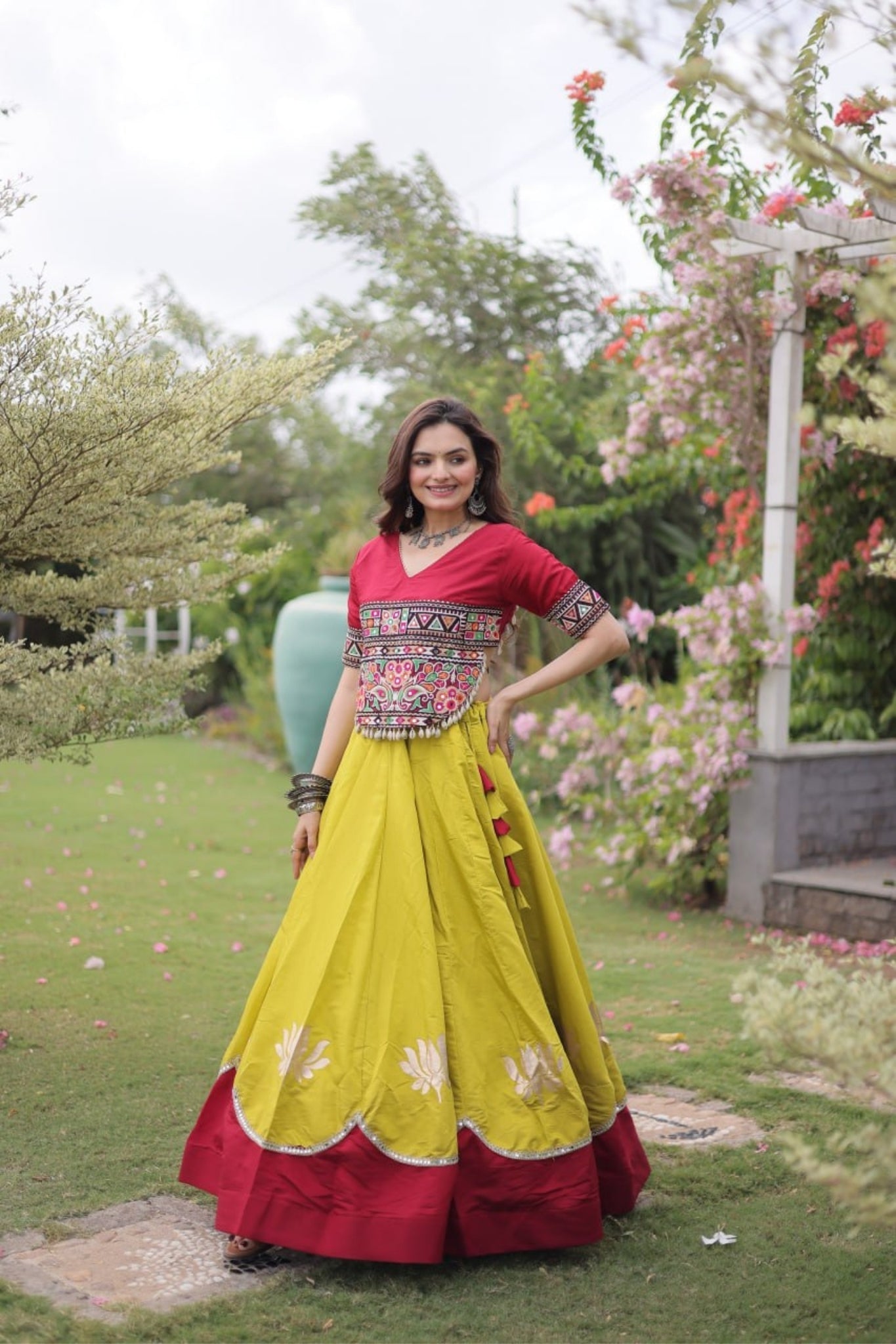 Raasrang Traditional Kutchi Work Lehenga Choli For Navratri