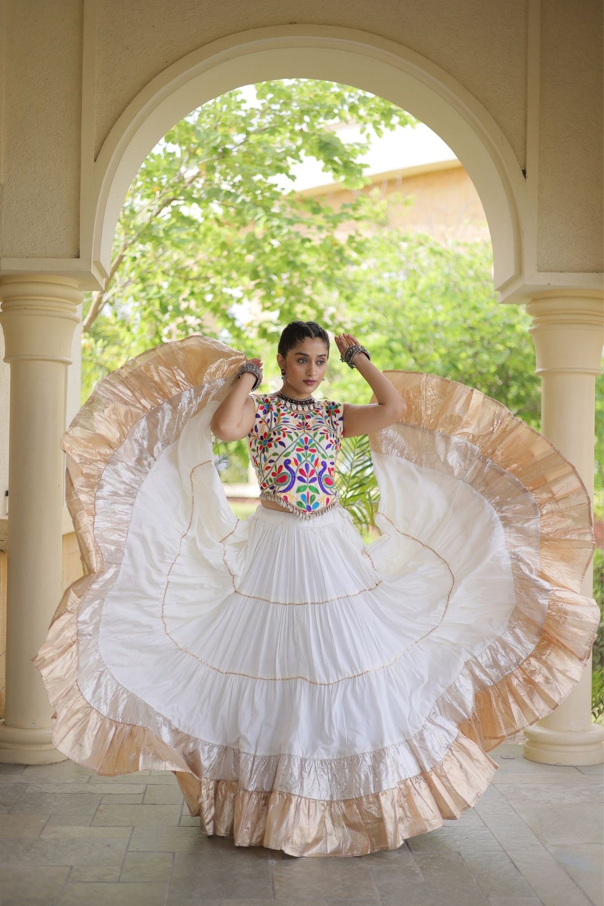 Raasrang Navratri Special Designer Rayon Lehenga Choli
