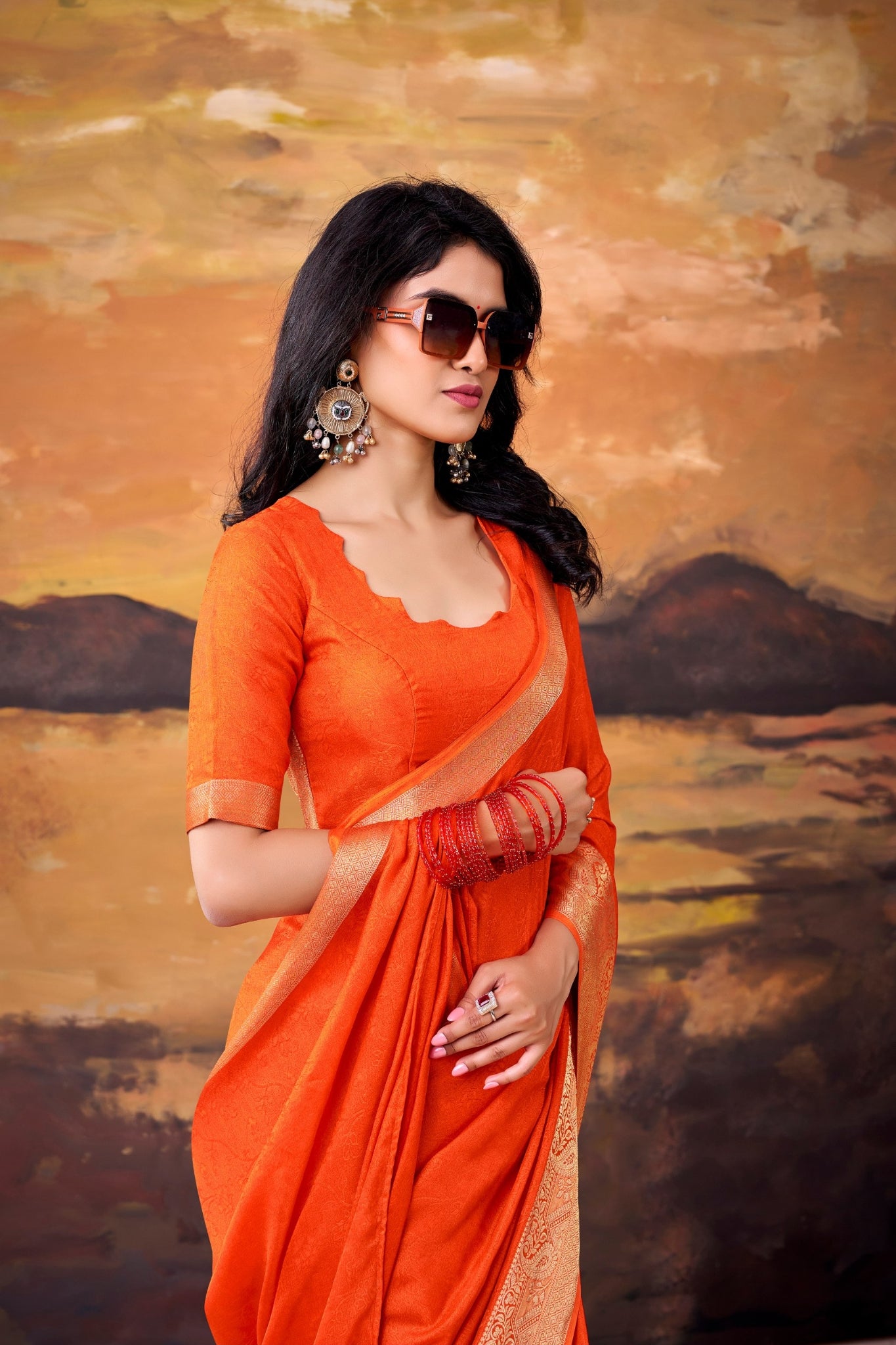 Soft Marsh Mello Saree With Elegant Woven Border