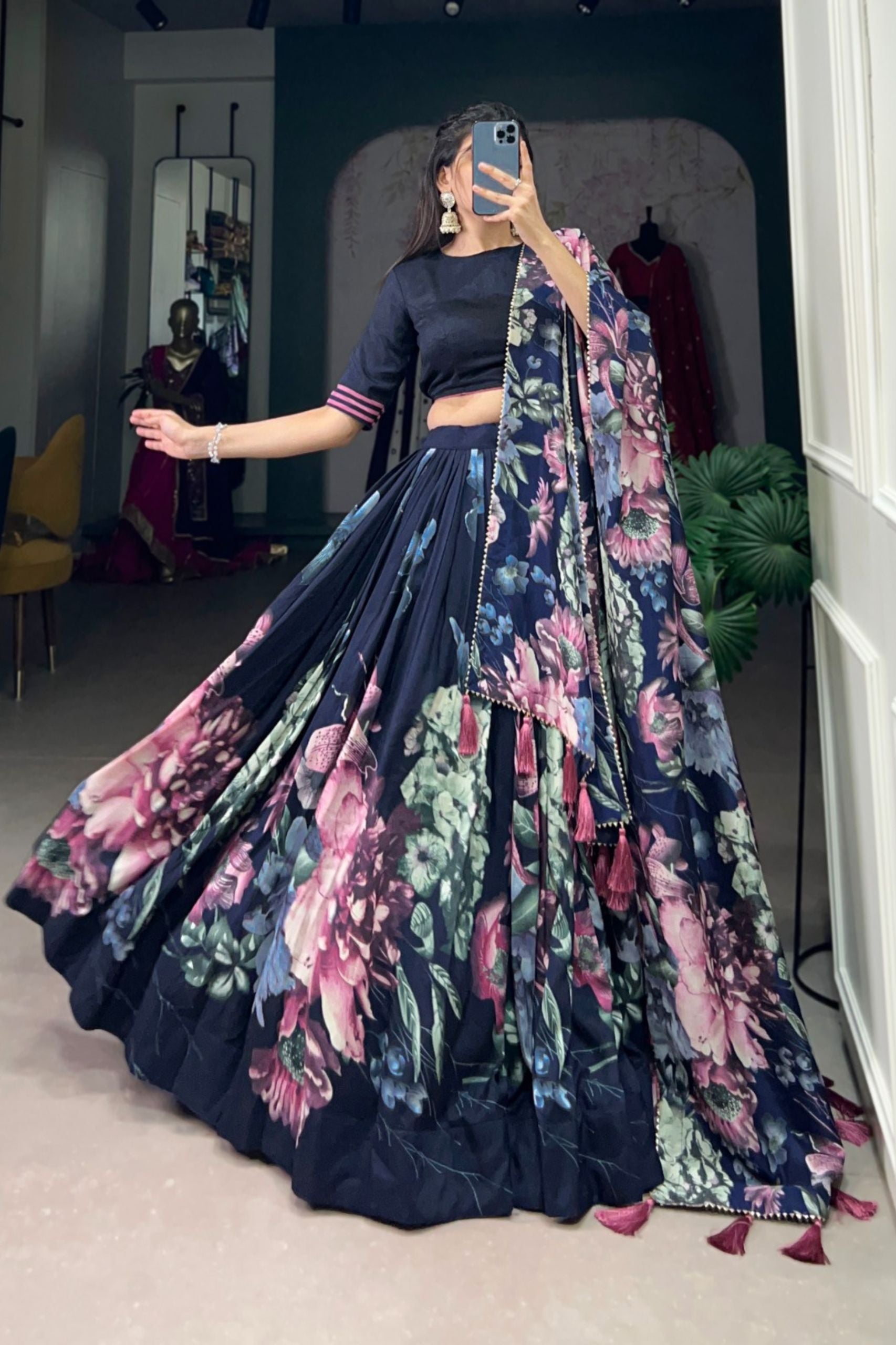 Floral Printed Flower Designer Lehenga Choli