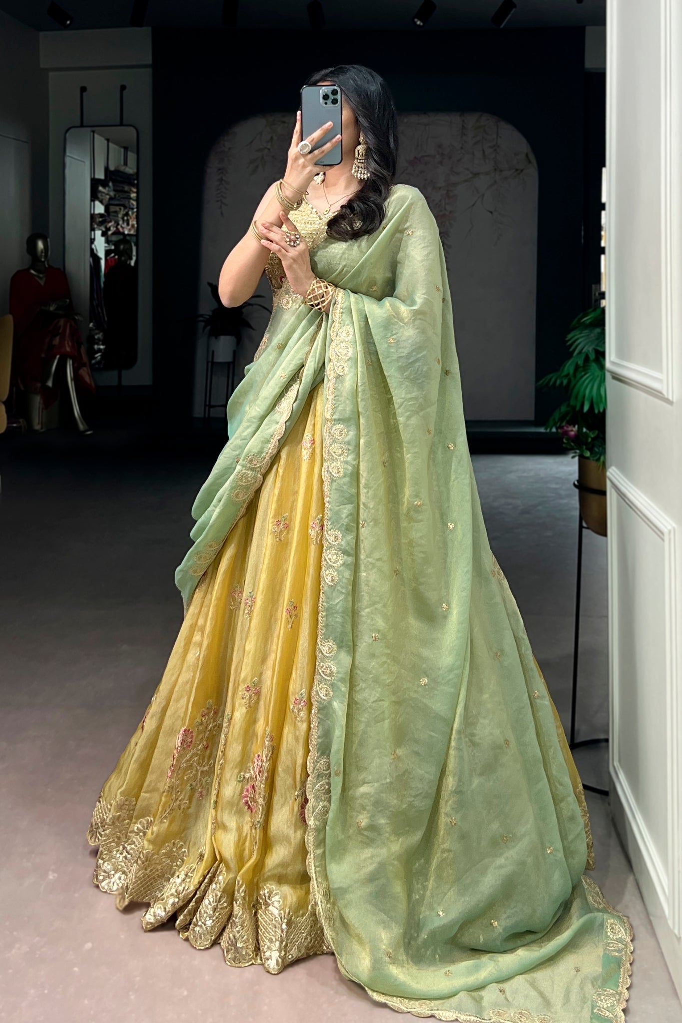 Premium Pastel Embroidered Lehenga Choli With Dupatta For Women