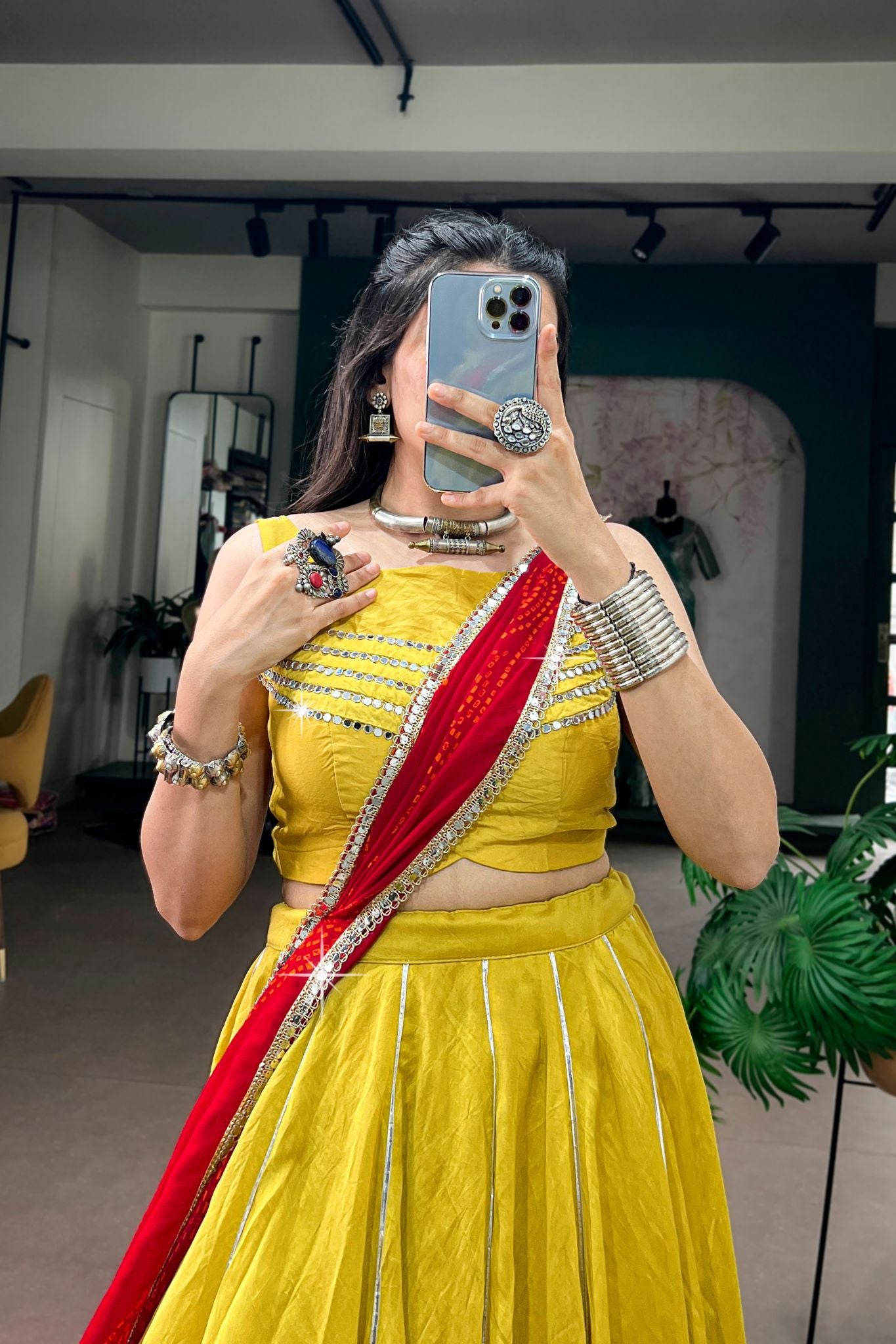 Raasrang Yellow Chanderi Silk Designer Lehenga Choli
