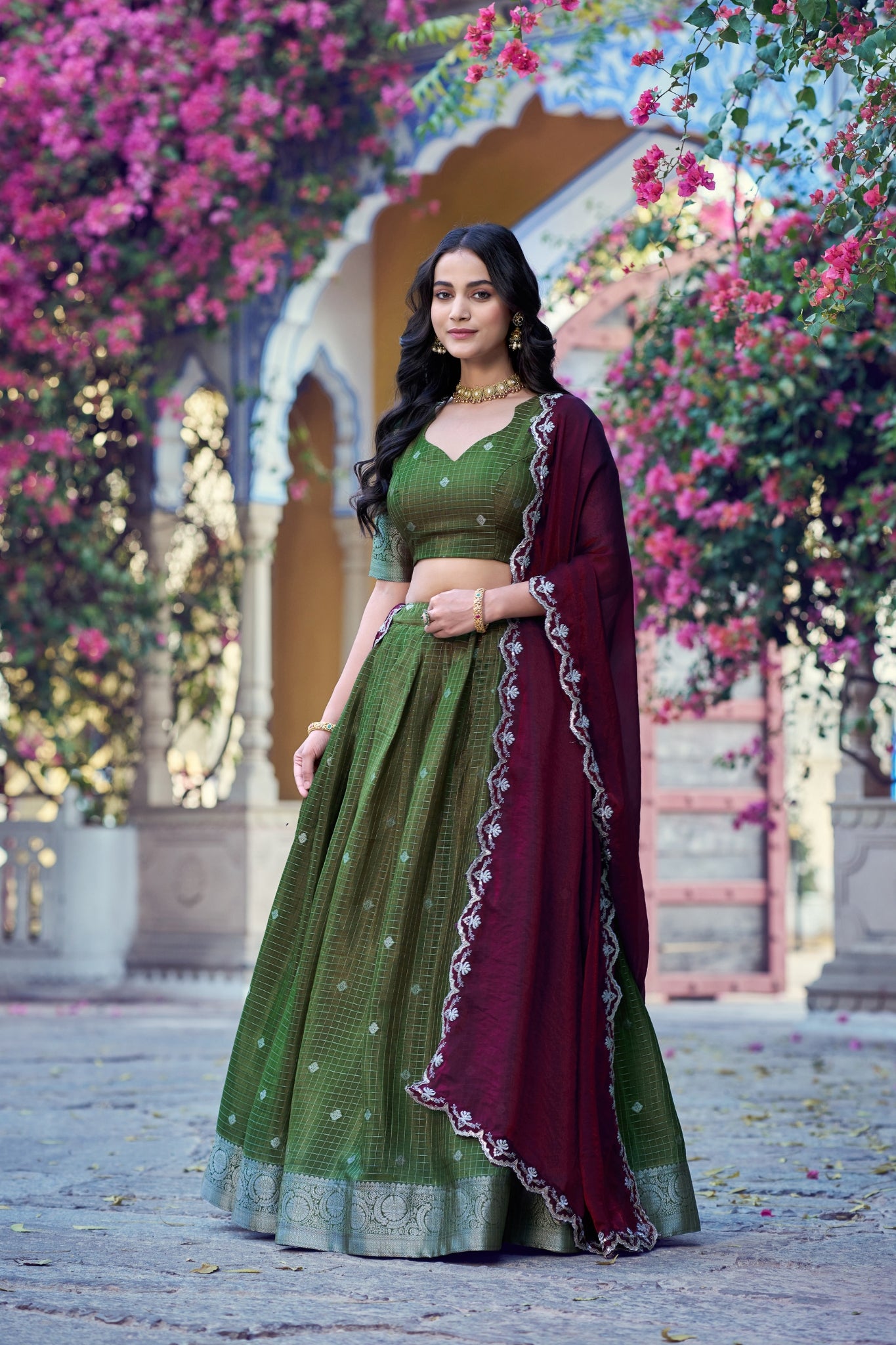 Onam Special Designer Lehenga Choli With Elegant Dupatta