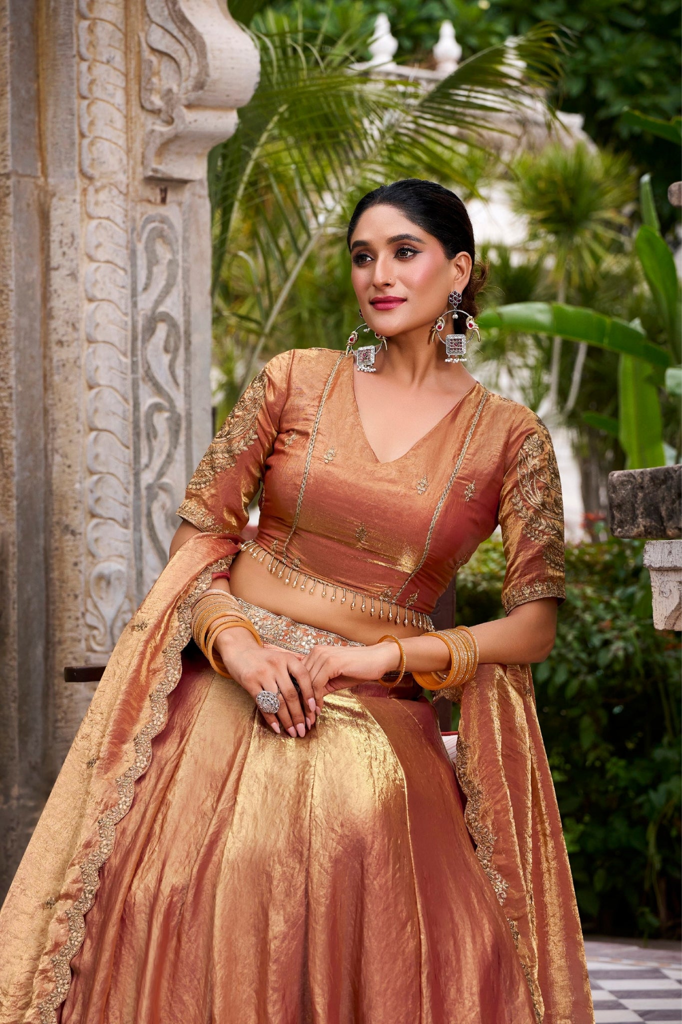 Stunning Wedding Designer Sequins Tread Embroidered Work Festive Lehenga Choli