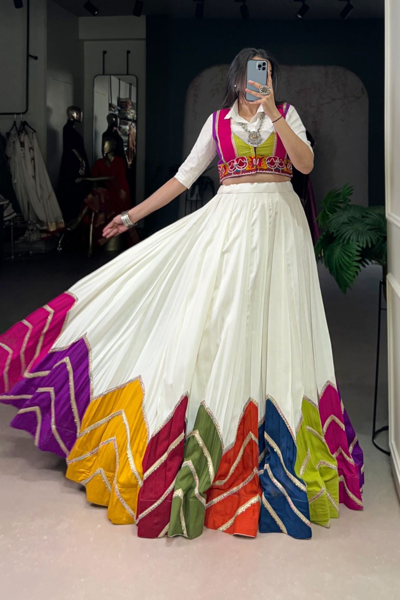 Multi Color Classic Designer Navratri Lehenga Choli