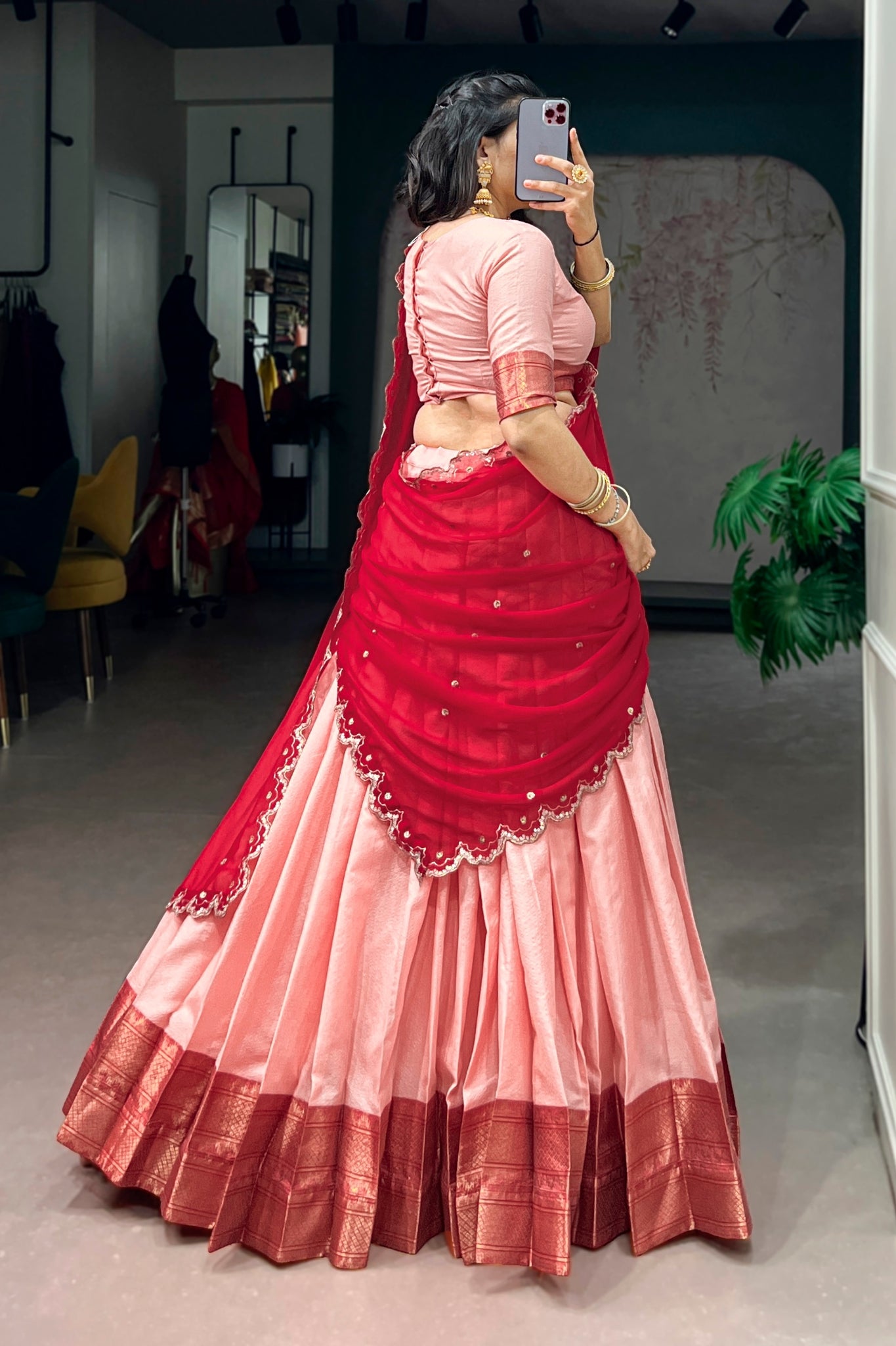 Royal Cotton Silk Beautiful Crafted Lehenga Choli For Women