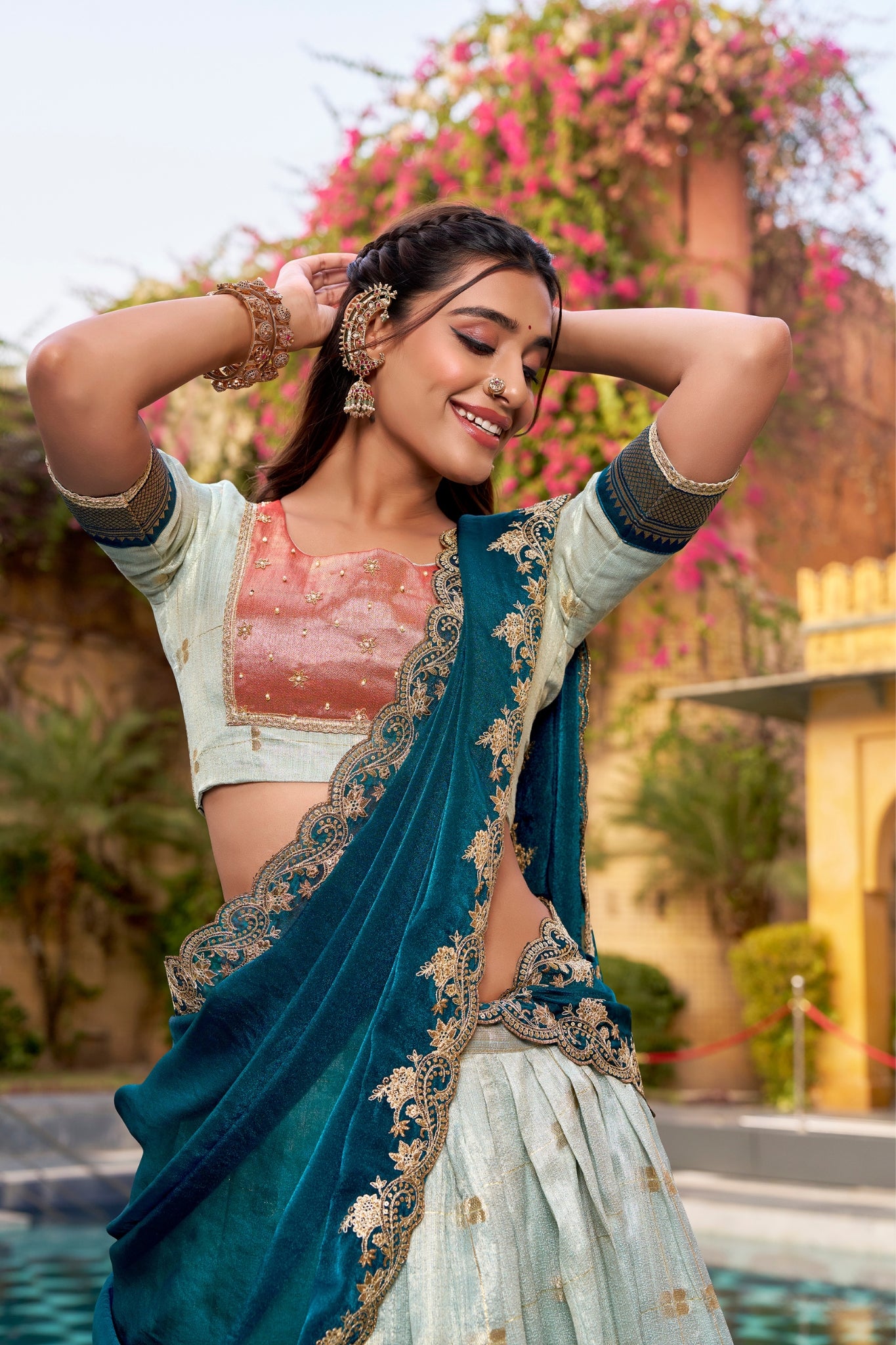 Royal Designer Wedding And Festive Wear Paithani Lehenga Choli Set For Women