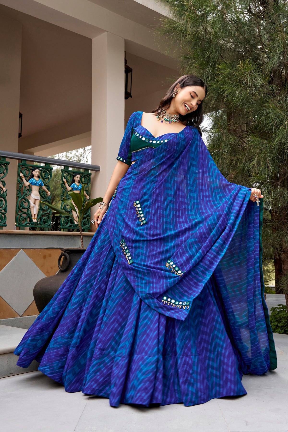 Designer Georgette Lehenga Choli For Navratri