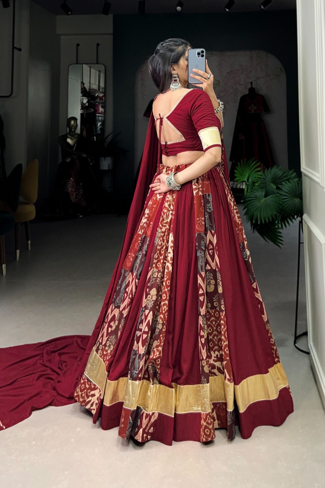 Printed With Embossed Design Lehenga Choli