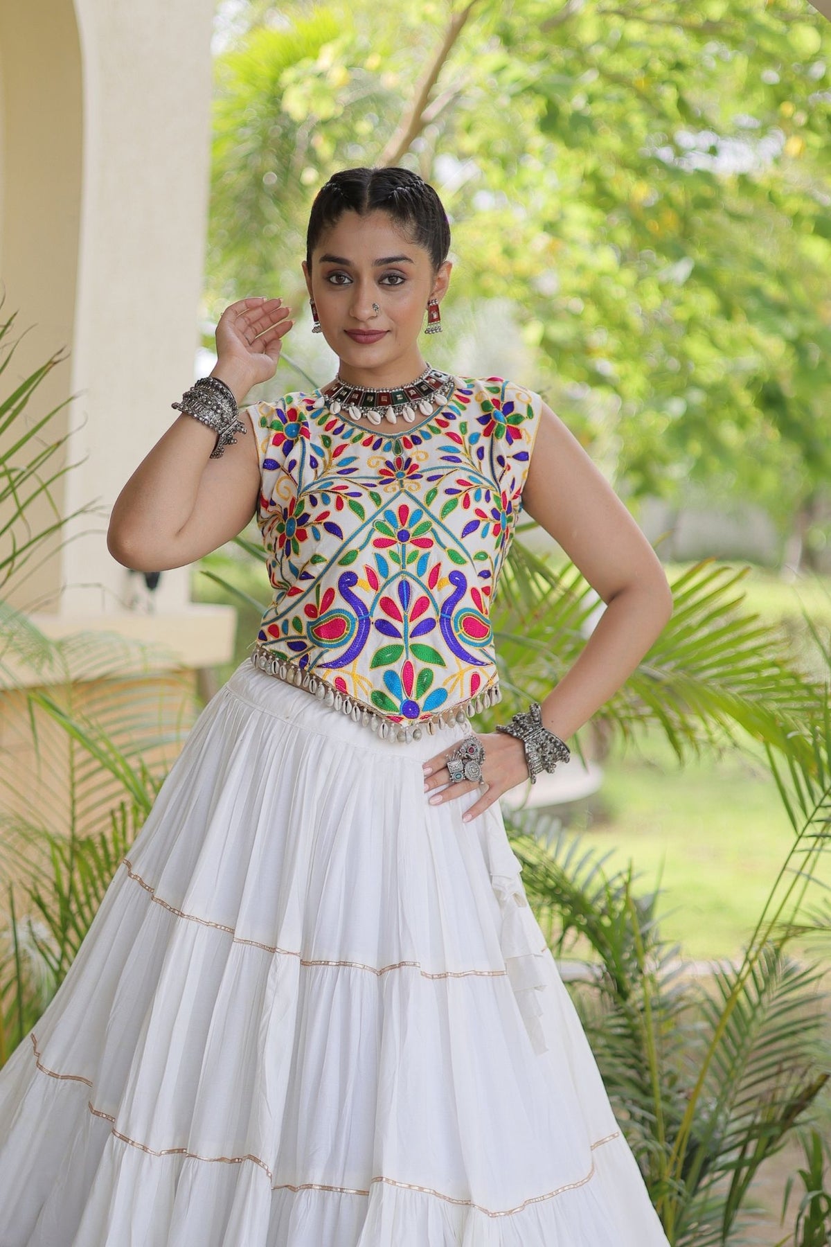 Raasrang Navratri Special Designer Rayon Lehenga Choli