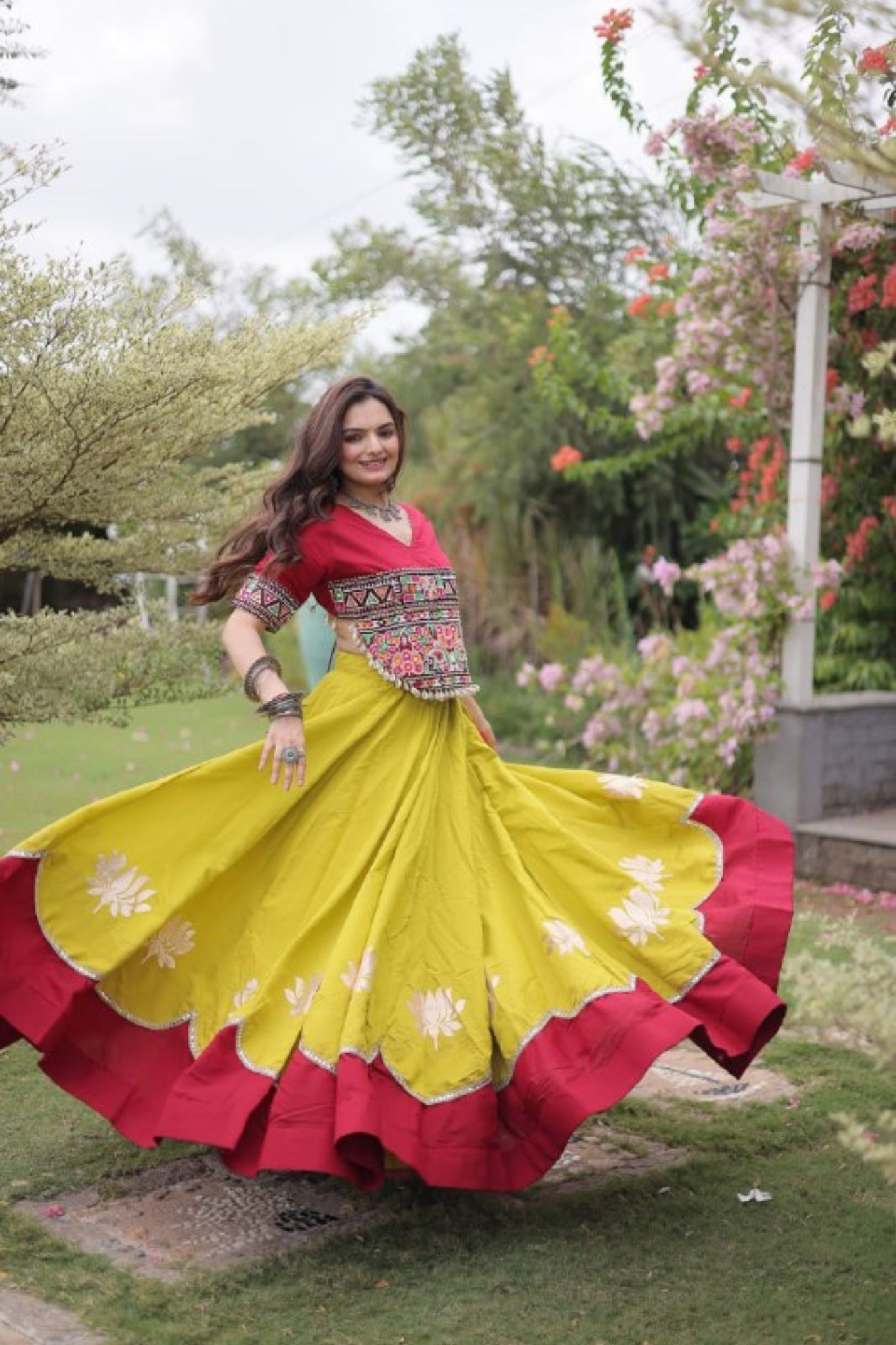 Raasrang Traditional Kutchi Work Lehenga Choli For Navratri