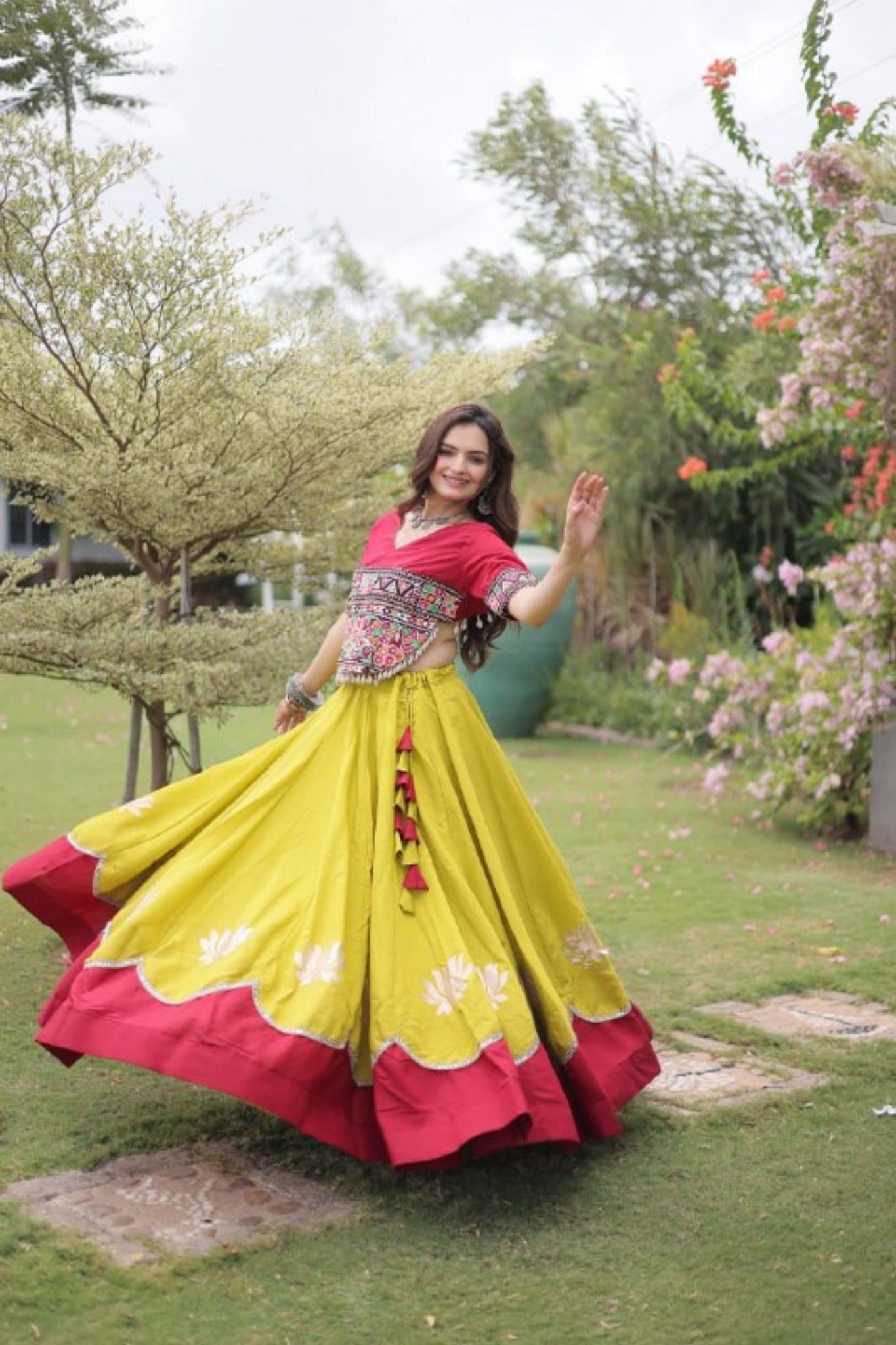 Raasrang Traditional Kutchi Work Lehenga Choli For Navratri
