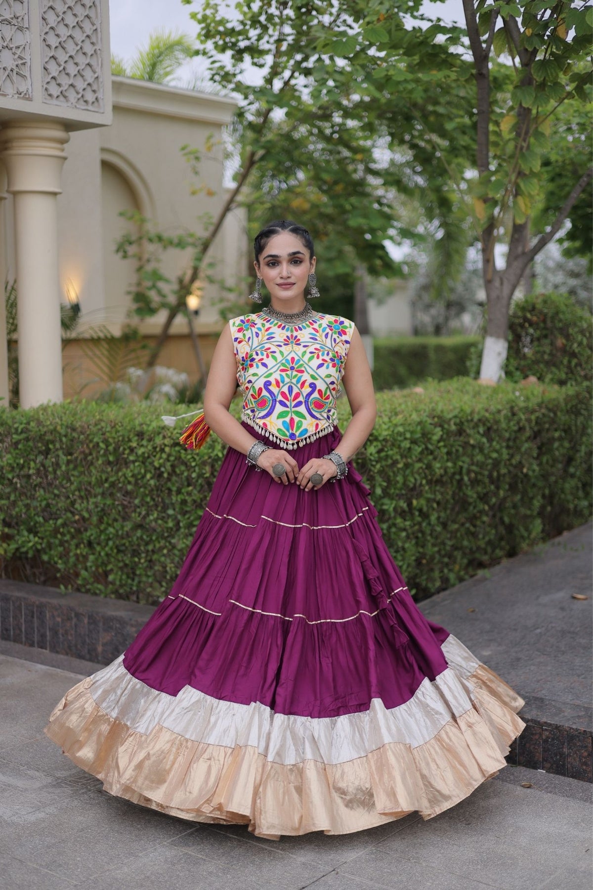 Raasrang Navratri Special Designer Rayon Lehenga Choli