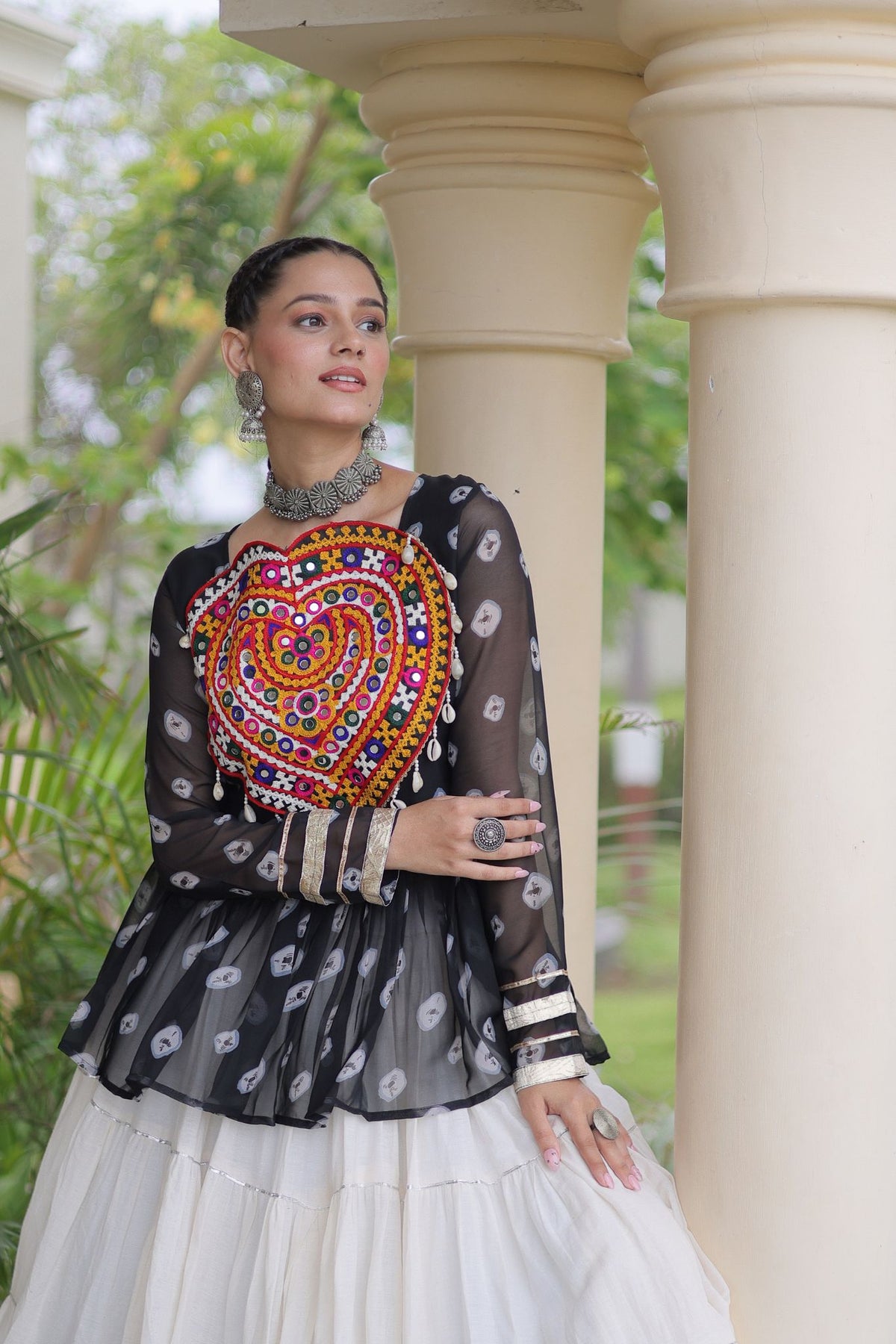 Rasrang Designer Bandhani Printed Navratri Lehenga Choli For Women