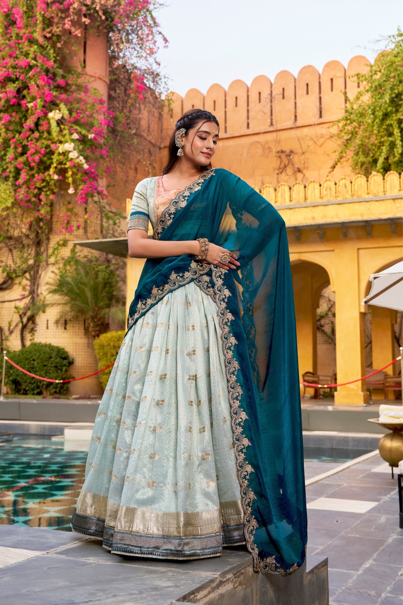 Royal Designer Wedding And Festive Wear Paithani Lehenga Choli Set For Women