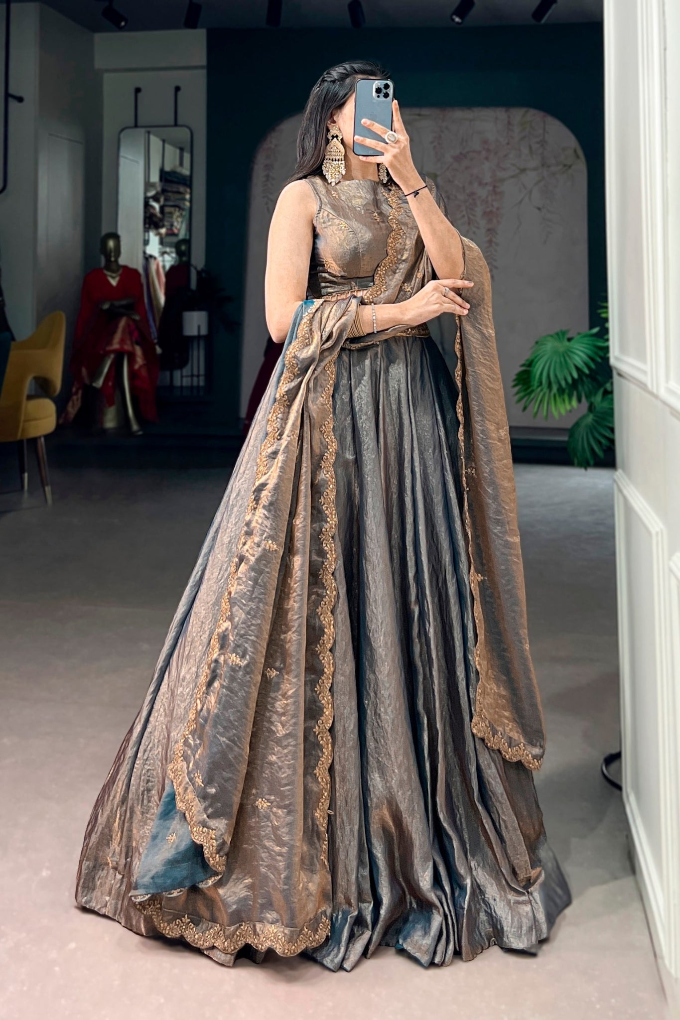 Stunning Wedding Designer Sequins Tread Embroidered Work Festive Lehenga Choli