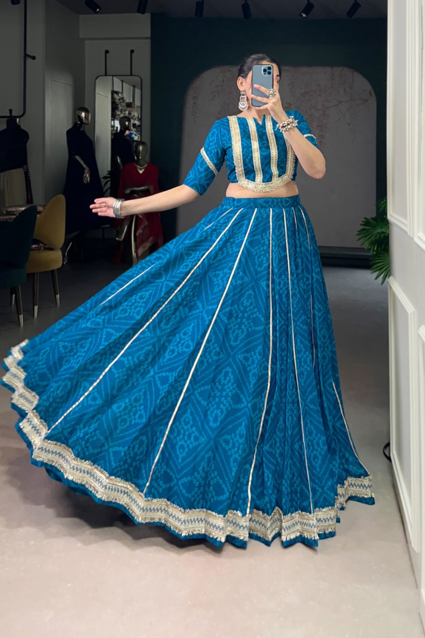 Navratri Special Trending Bandhej Lehenga Choli