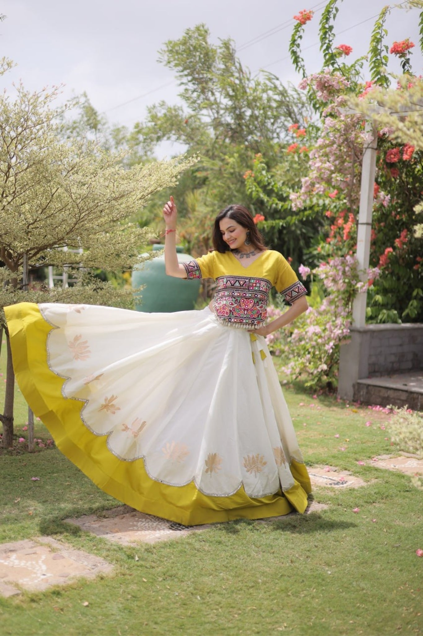 Raasrang Traditional Kutchi Work Lehenga Choli For Navratri