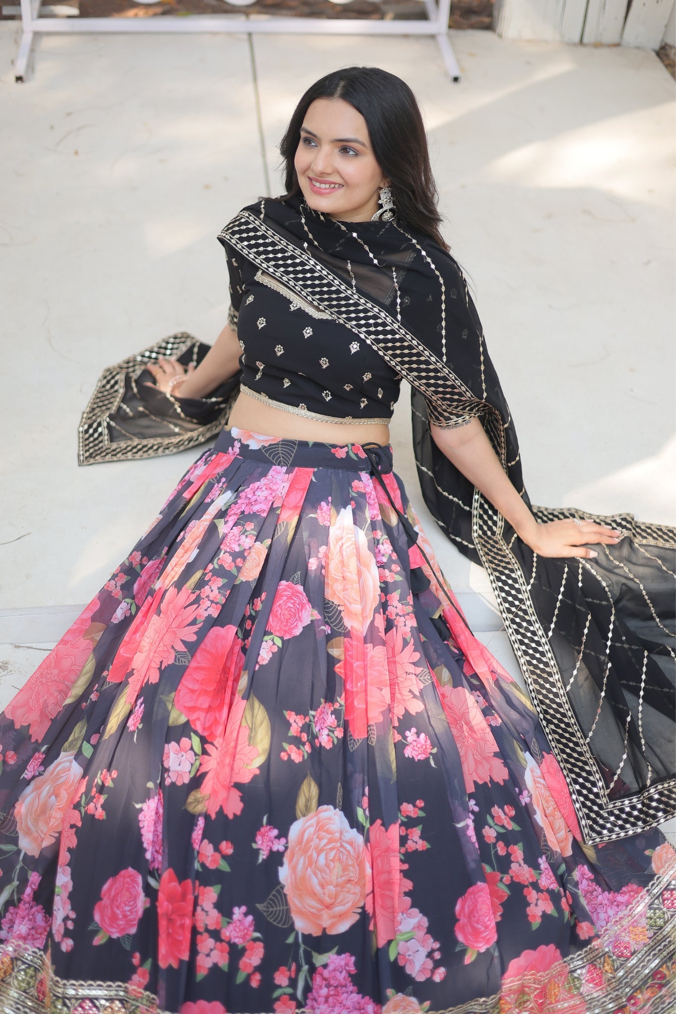 Wedding New Digital Printed Georgette Lehenga Choli