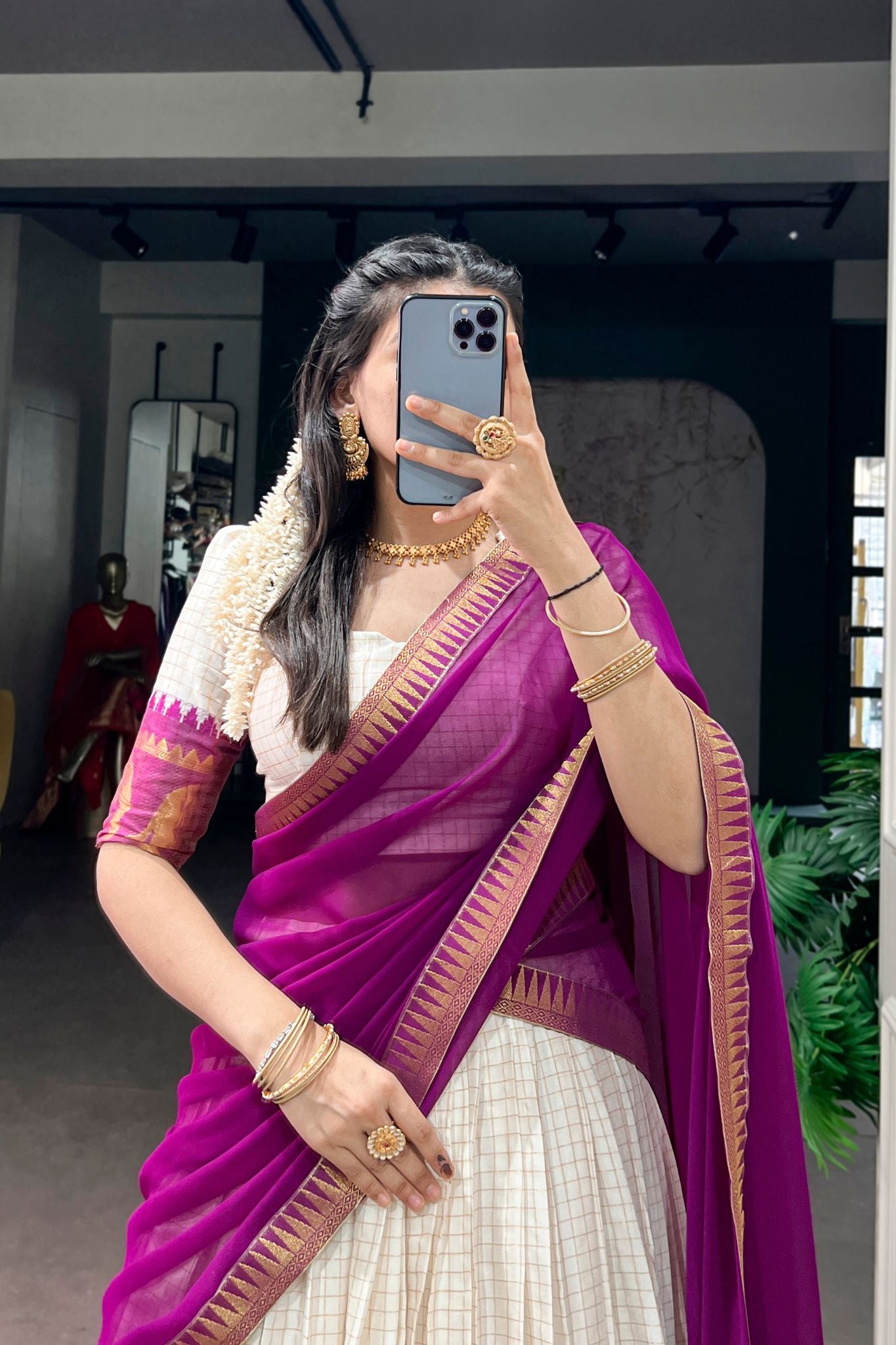 Kalyani Cotton Lehenga Choli Paired With Flowing Georgette Dupatta