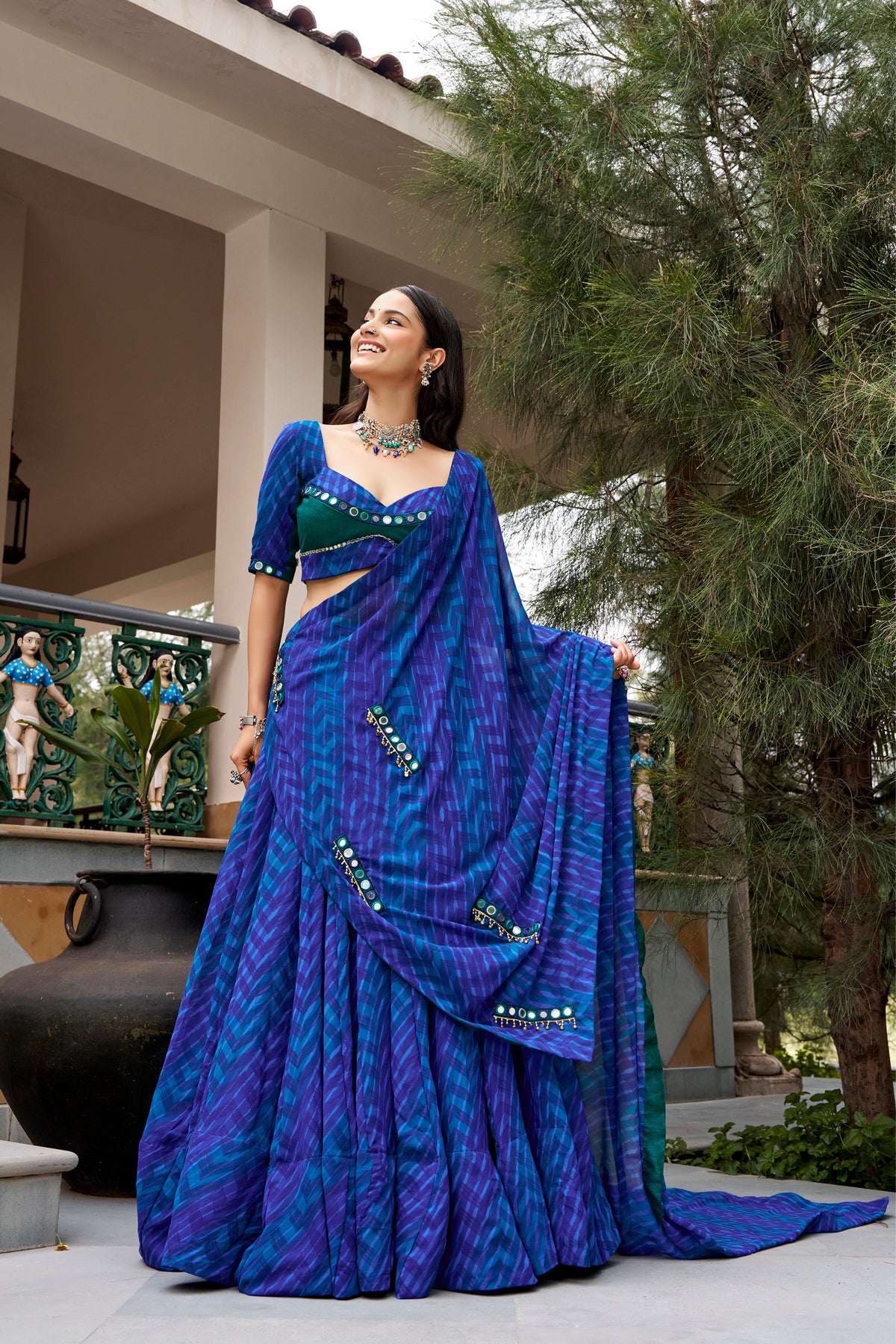 Designer Georgette Lehenga Choli For Navratri