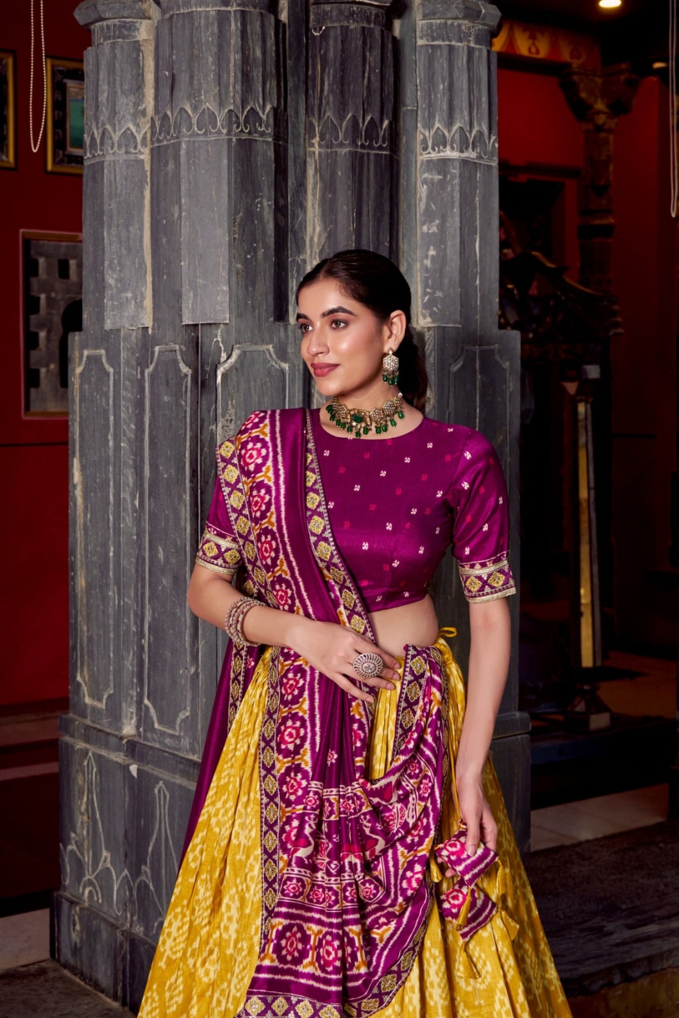 Traditional Ikkat Print Designer Lehenga Choli