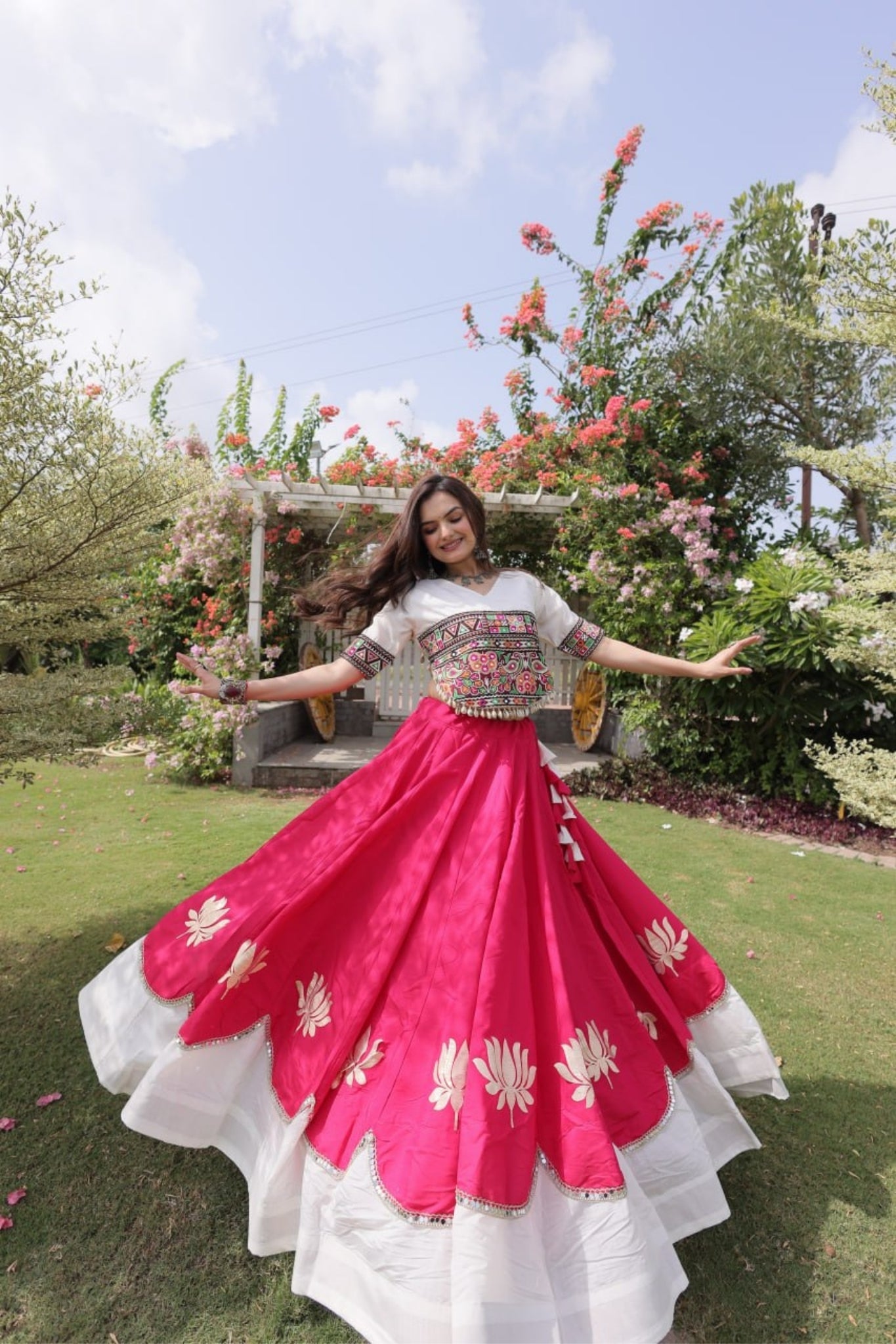 Raasrang Traditional Kutchi Work Lehenga Choli For Navratri