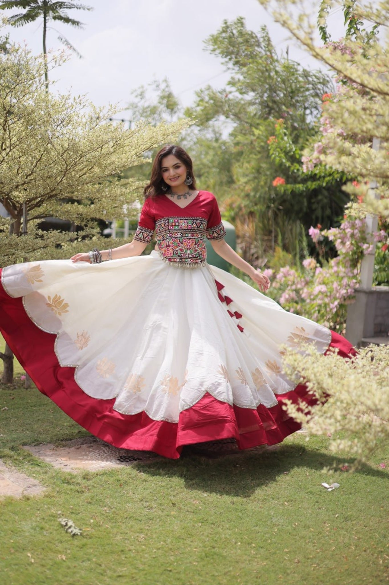 Raasrang Traditional Kutchi Work Lehenga Choli For Navratri