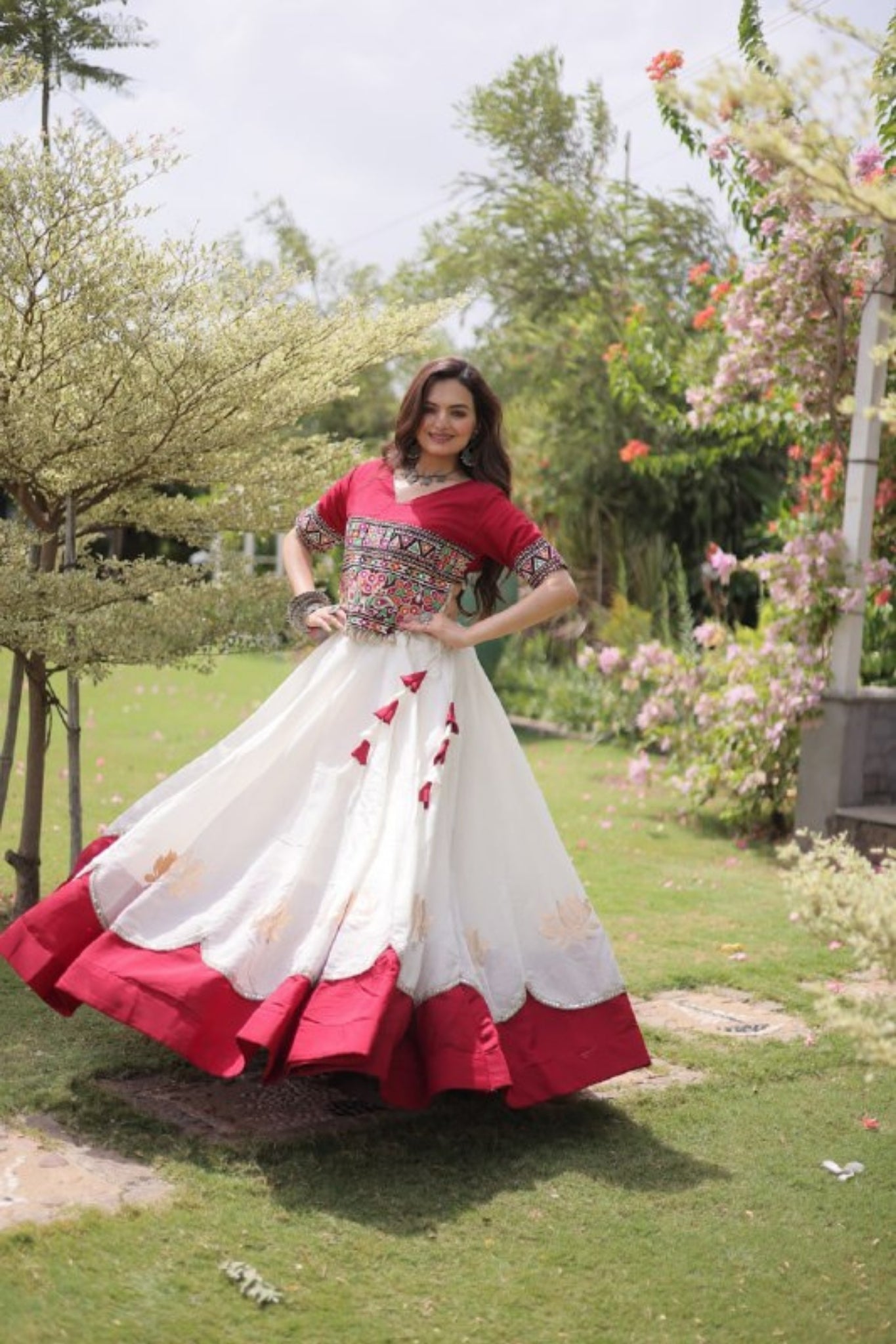 Raasrang Traditional Kutchi Work Lehenga Choli For Navratri
