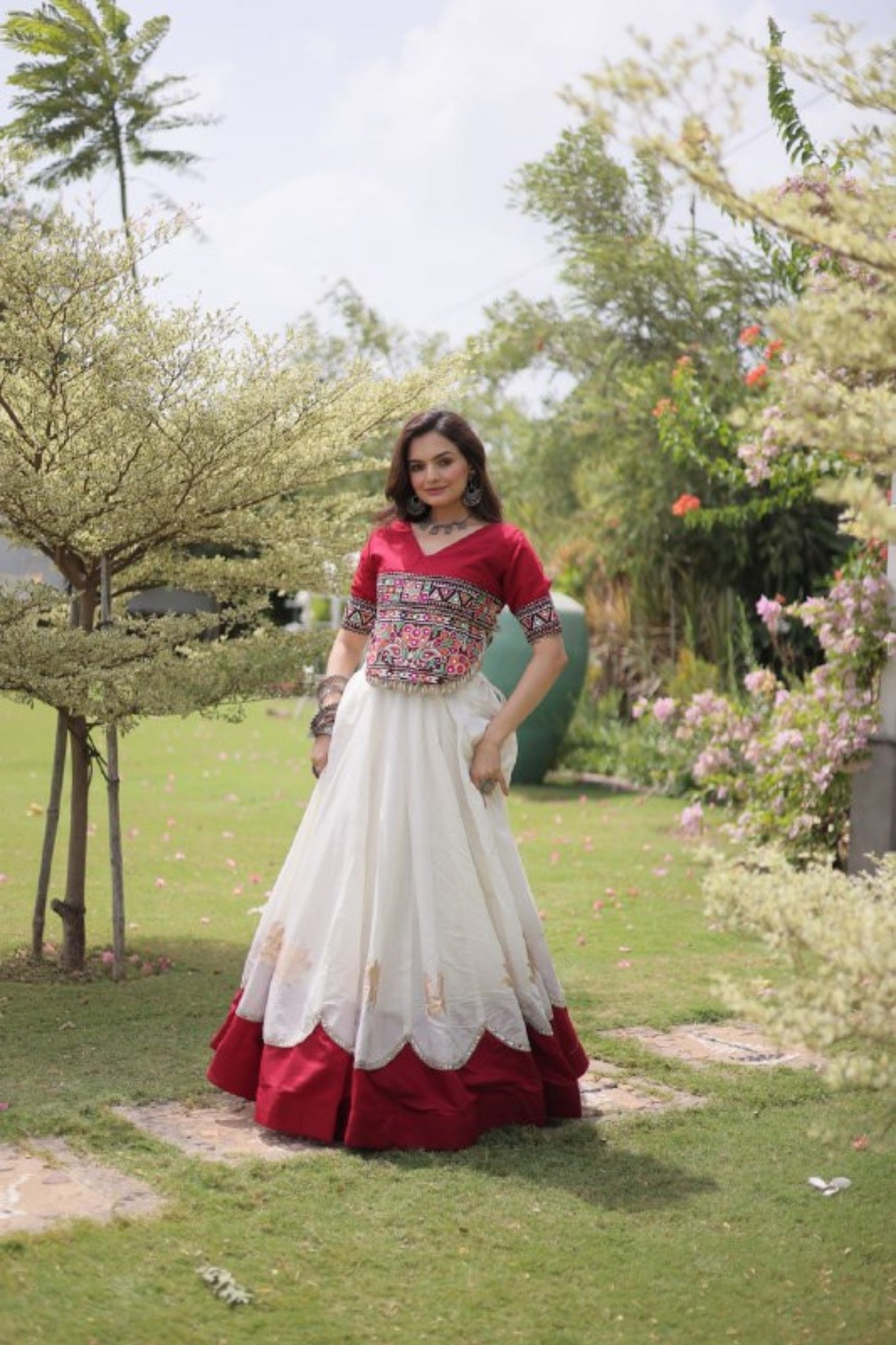 Raasrang Traditional Kutchi Work Lehenga Choli For Navratri