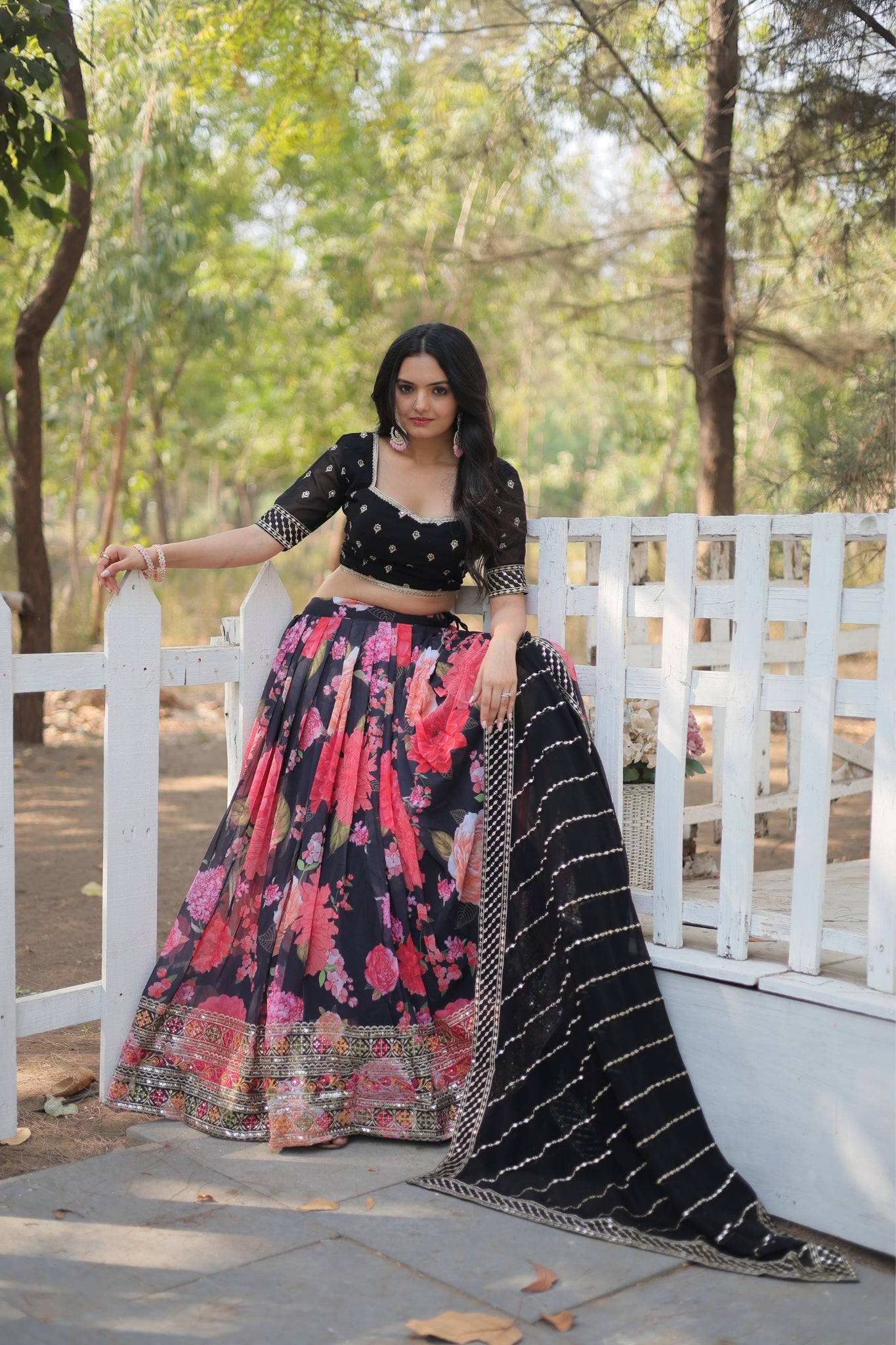 Wedding New Digital Printed Georgette Lehenga Choli