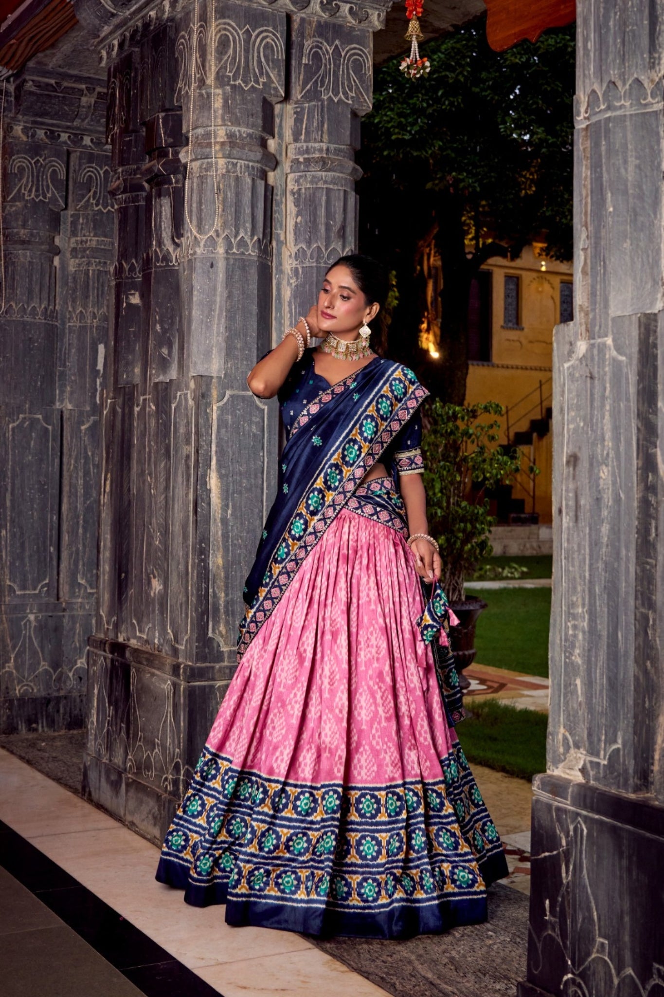 Traditional Ikkat Print Designer Lehenga Choli