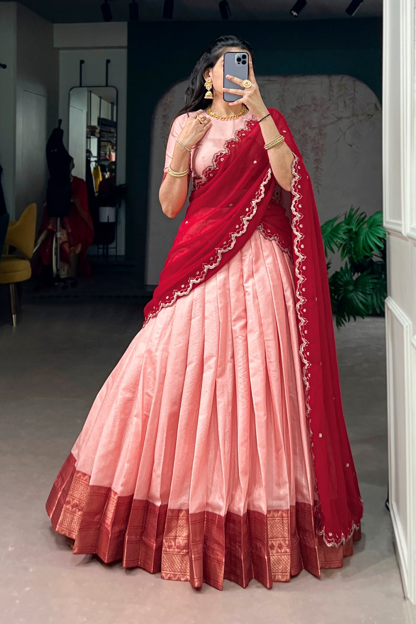Royal Cotton Silk Beautiful Crafted Lehenga Choli For Women