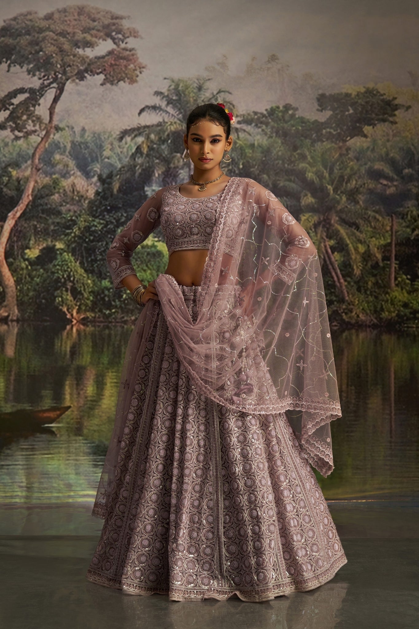 Luxury Soft Net Lehenga With Swarovski And Heavy Embroidery