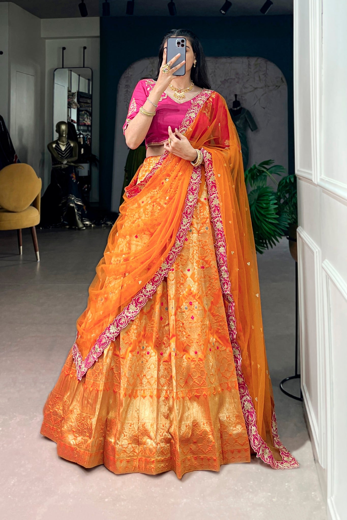 Designer Premium Jacquard Silk Lehenga Choli For Wedding