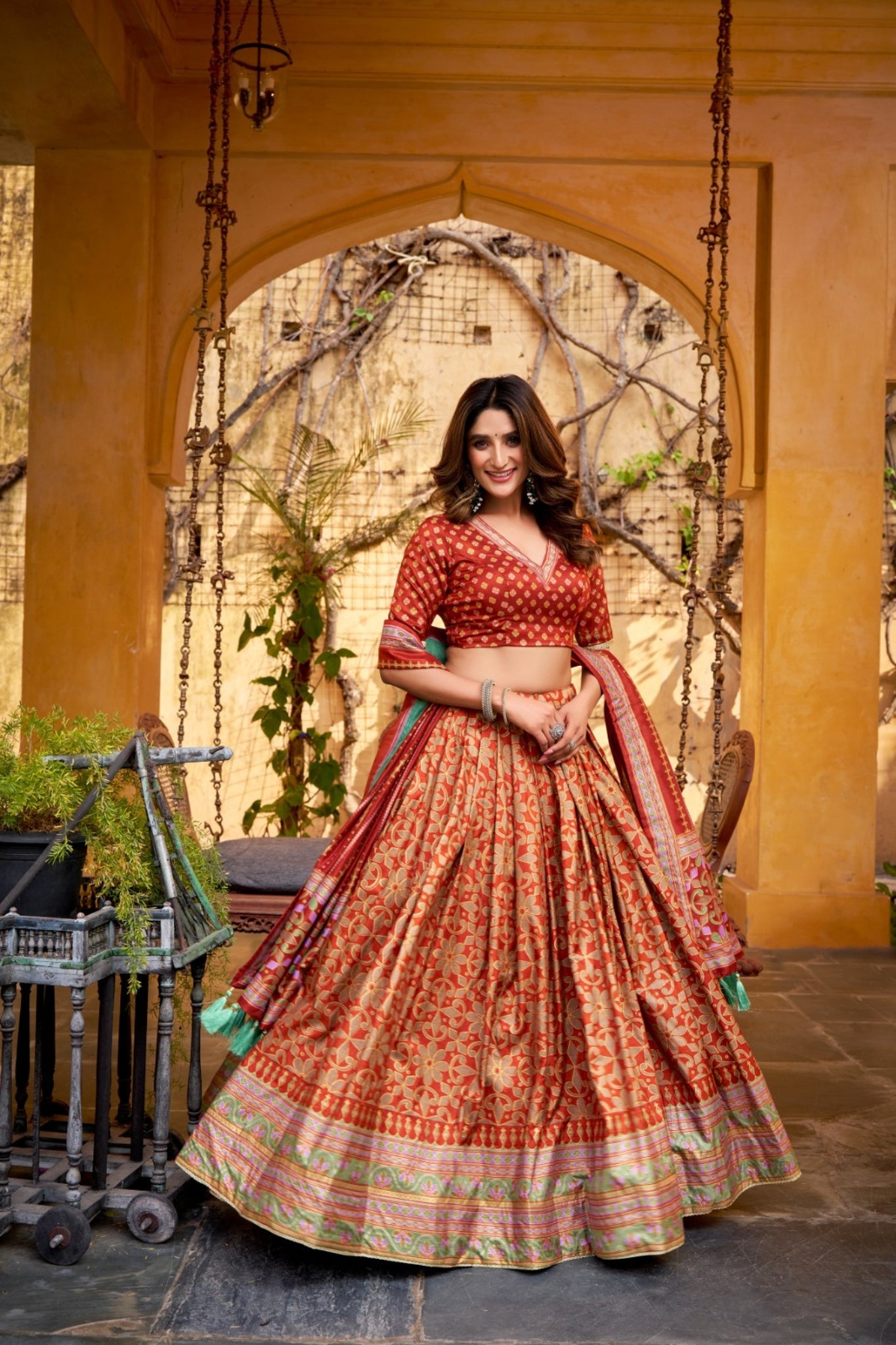 The Iconique Tasar Silk Lehenga Set Crafted In Heritage Texture And Refined Sparkle