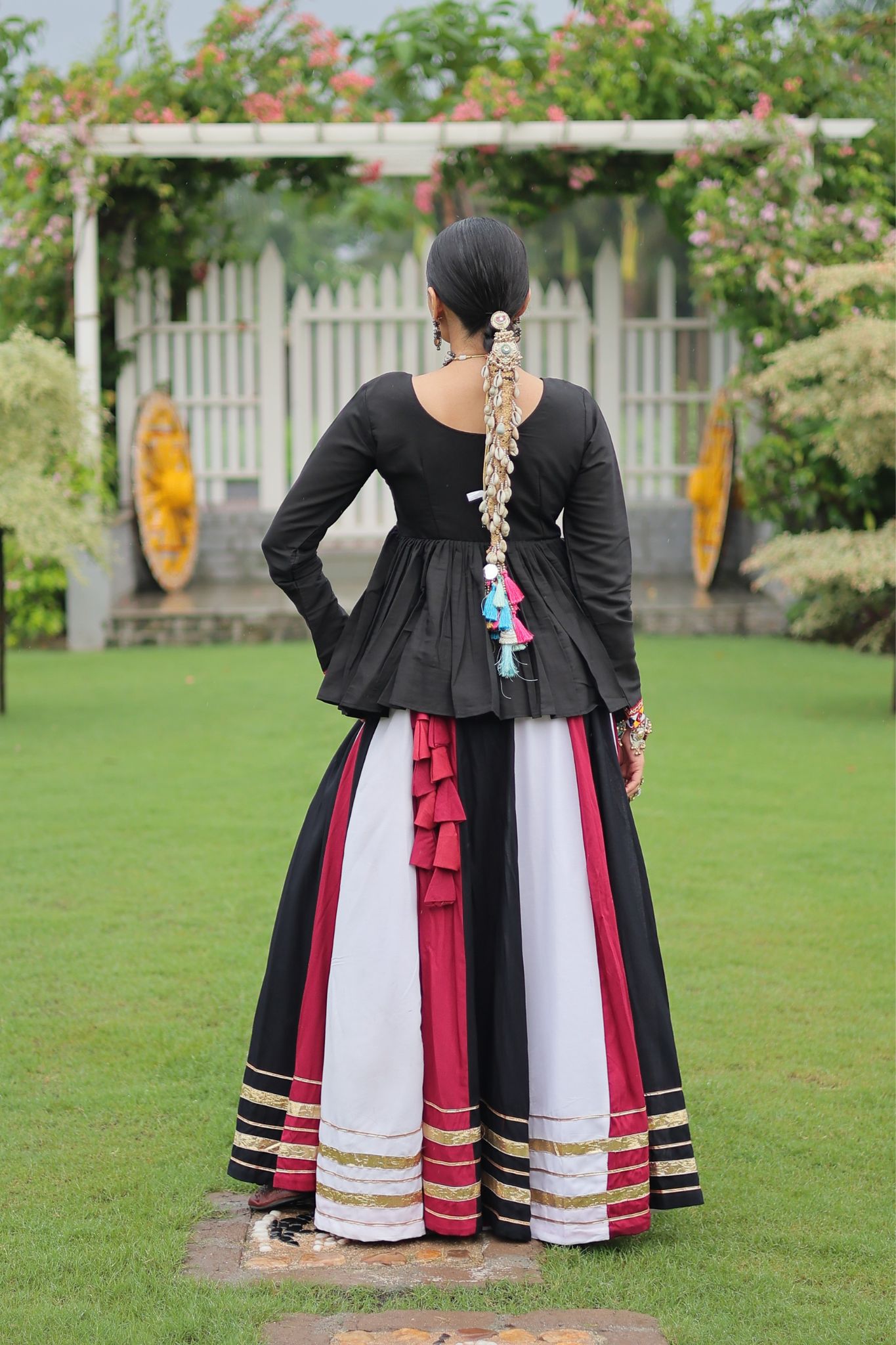 Navratri Special Rayon Kutchi Gamthi Work Traditional Lehenga Choli