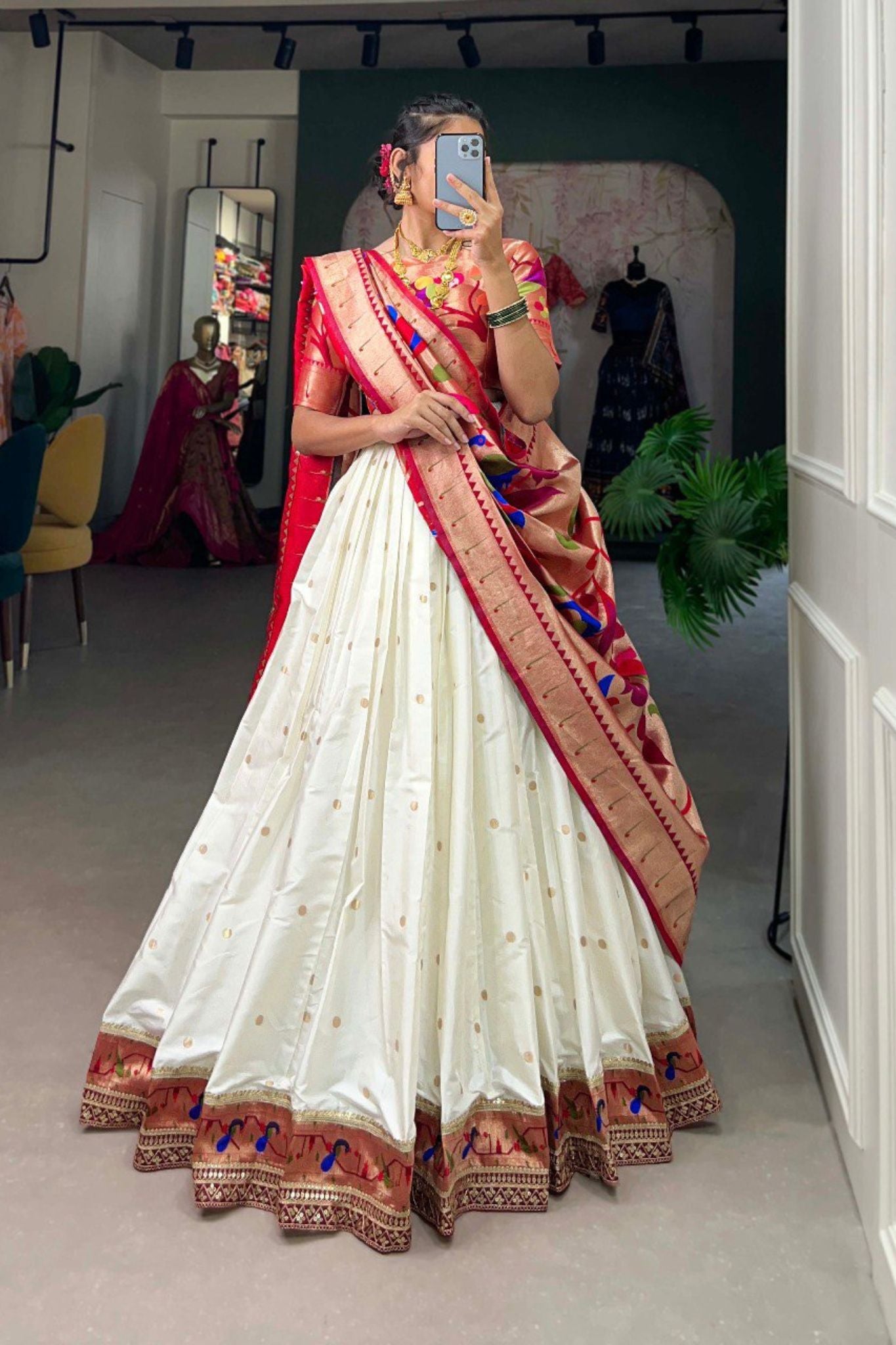 Jacquard Silk Paithani Perfect Traditional Lehenga Choli