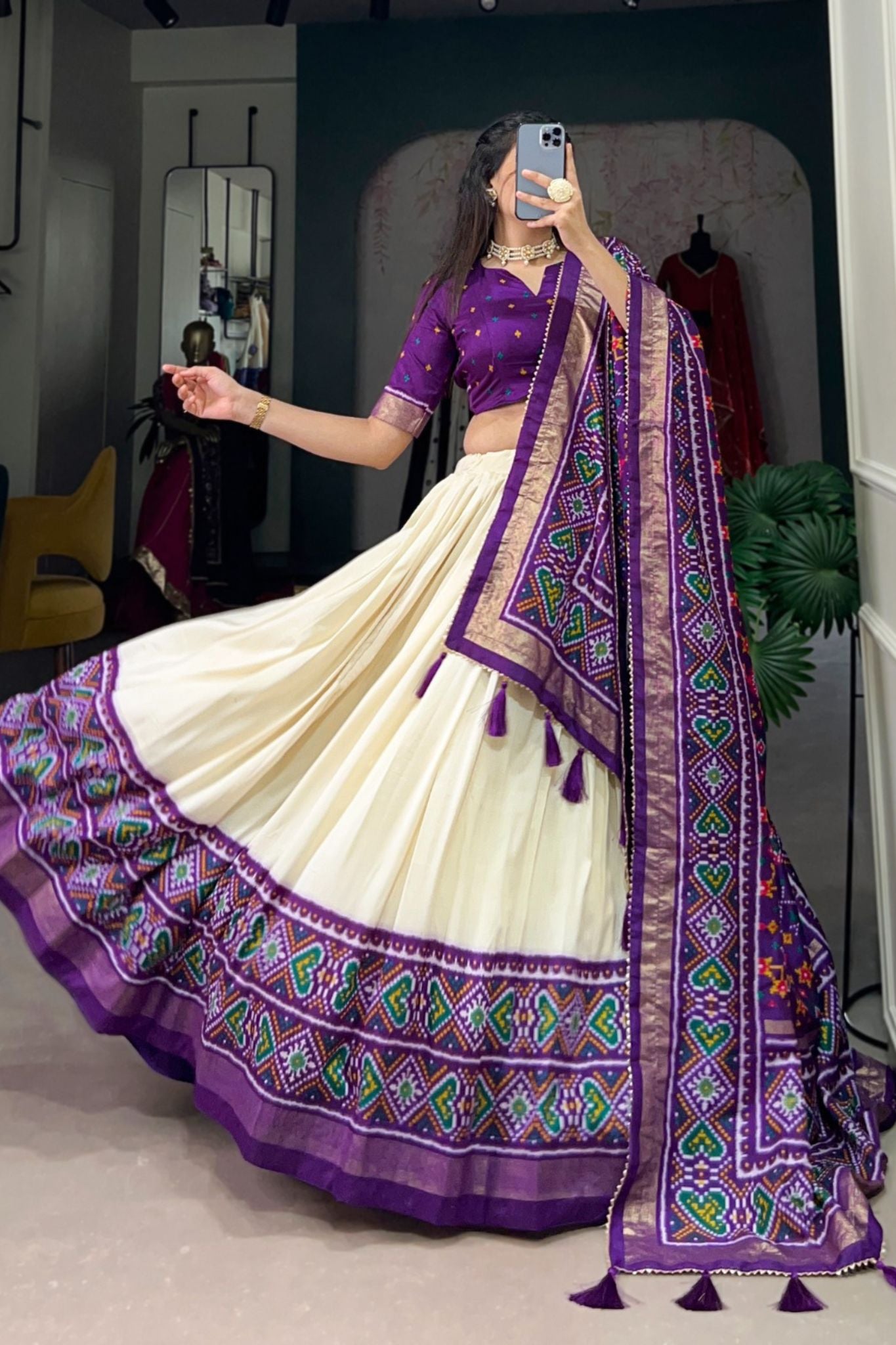 Wedding Grace Patola Printed New Lehenga Choli Set