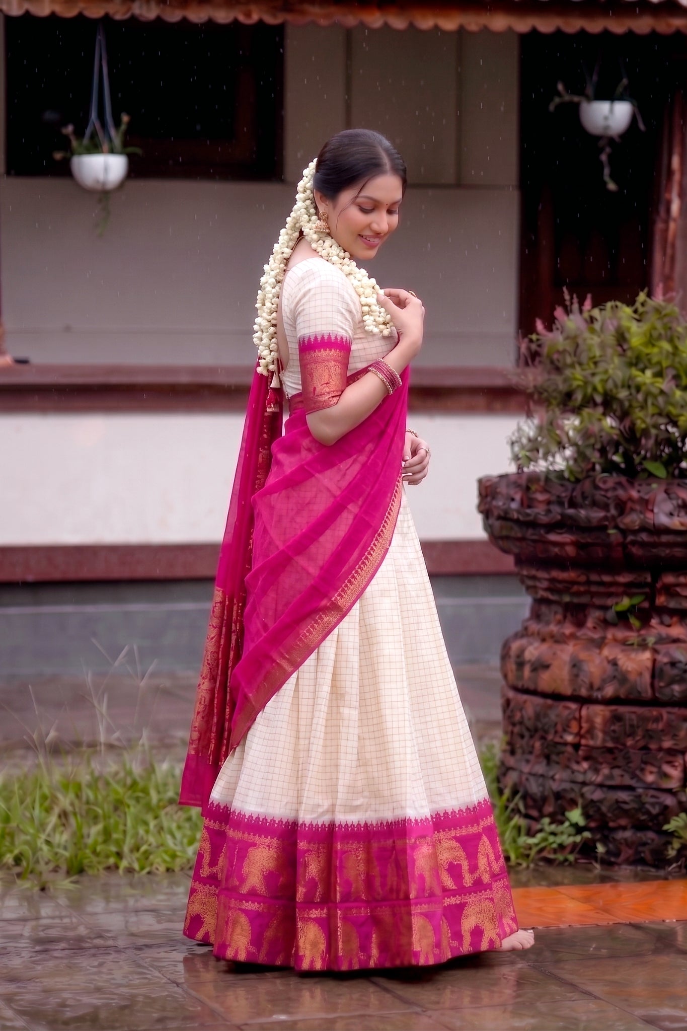 Kalyani Cotton Lehenga Choli Paired With Flowing Georgette Dupatta